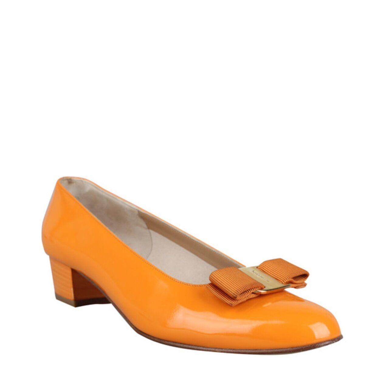 Salvatore Ferragamo Miss Vara Mid Heels in Orange
