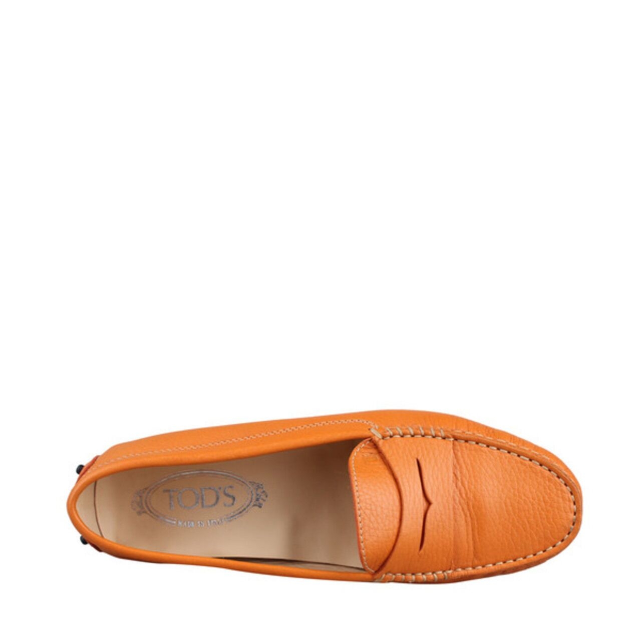Tod's Gommino Driving Shoes in Orange Flats