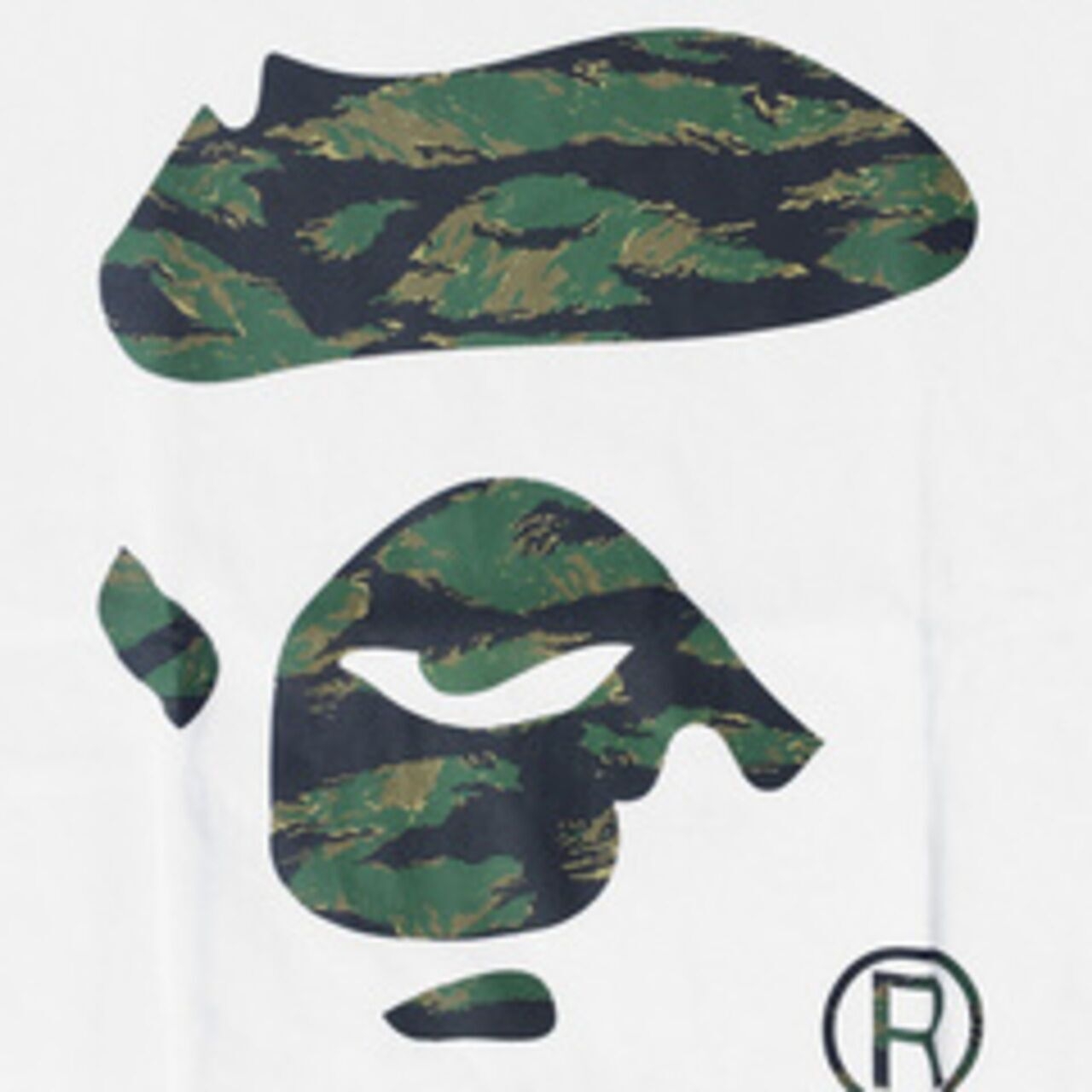 A Bathing Ape Tiger Camo Ape Face Tee