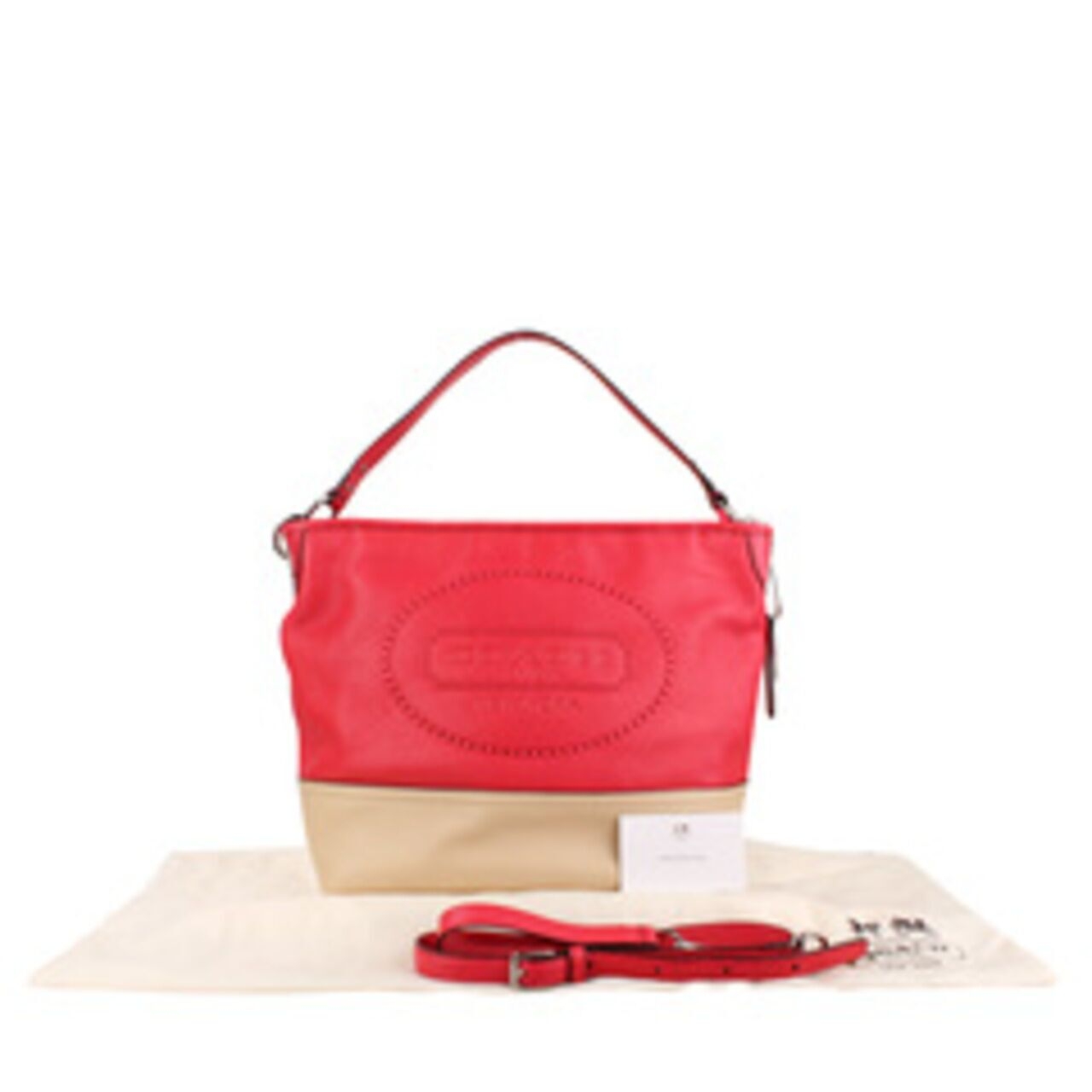 Coach Bicolor Calf Leather Satchel
