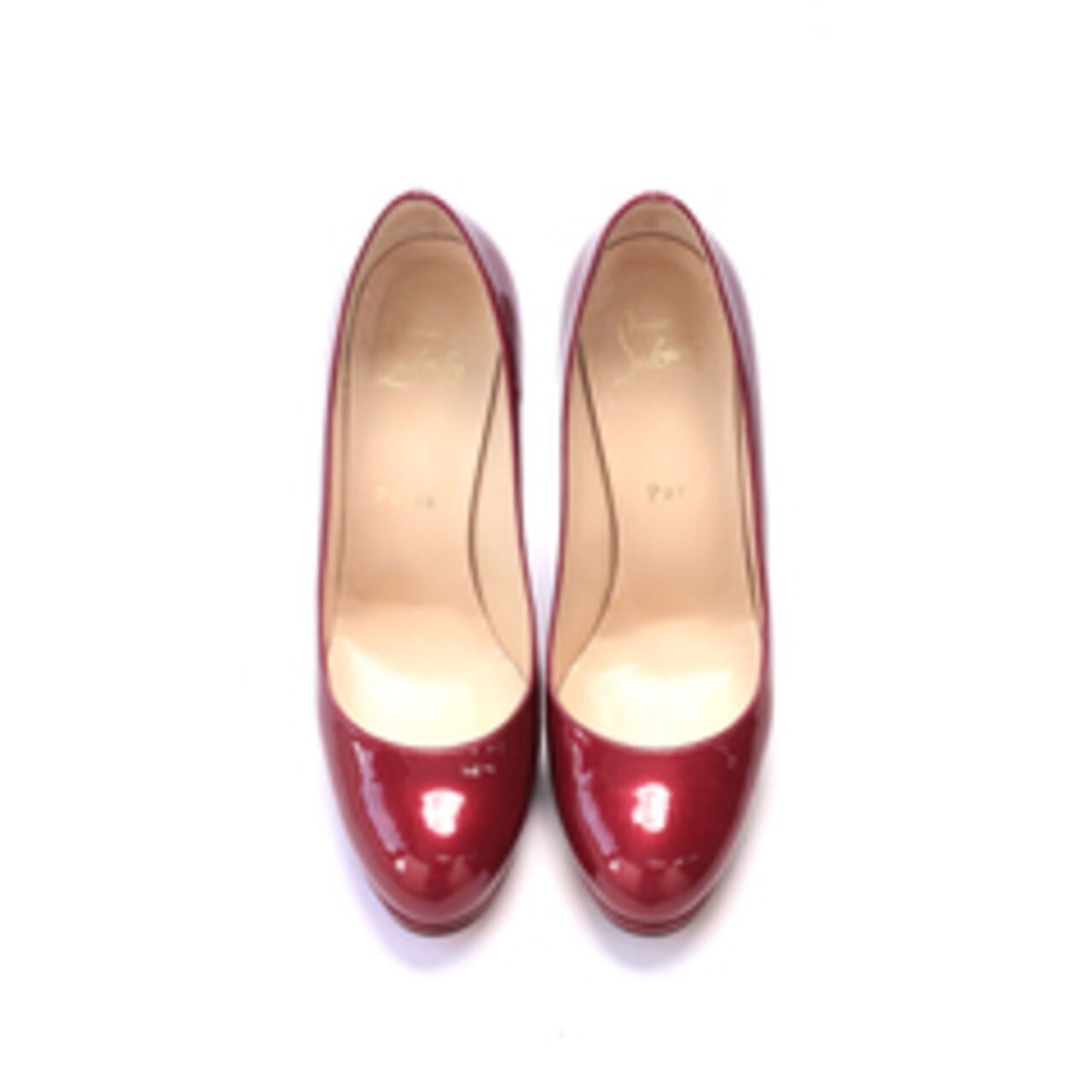 Christian Louboutin Closed Toe Pumps Heels In Red Wine Heels