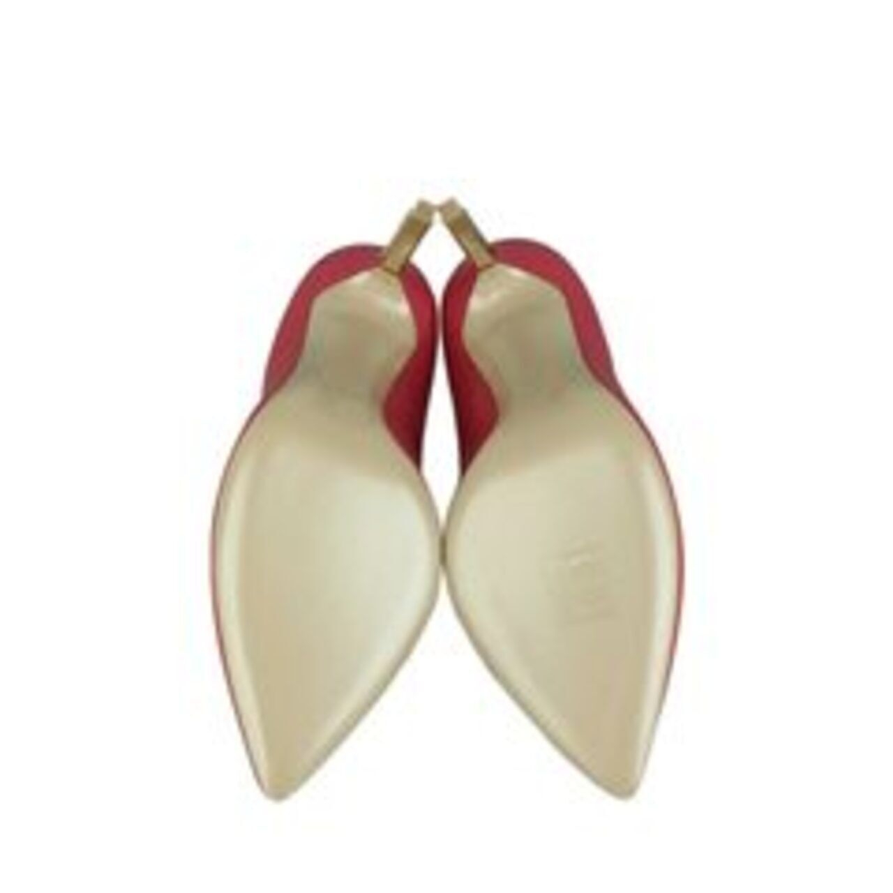Valentino Garavani Fuschia Leather Gold Rockstud" Heel Pointed Toe Pumps Heels