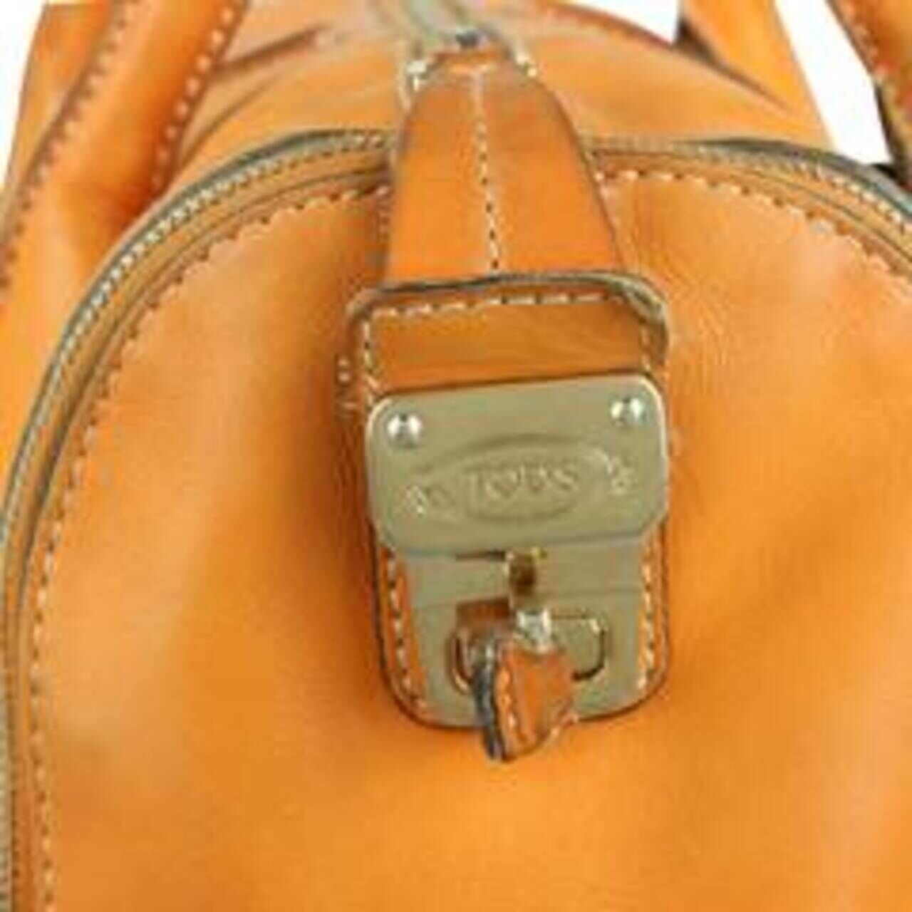 Tod D-Bag Orange Leather Satchel
