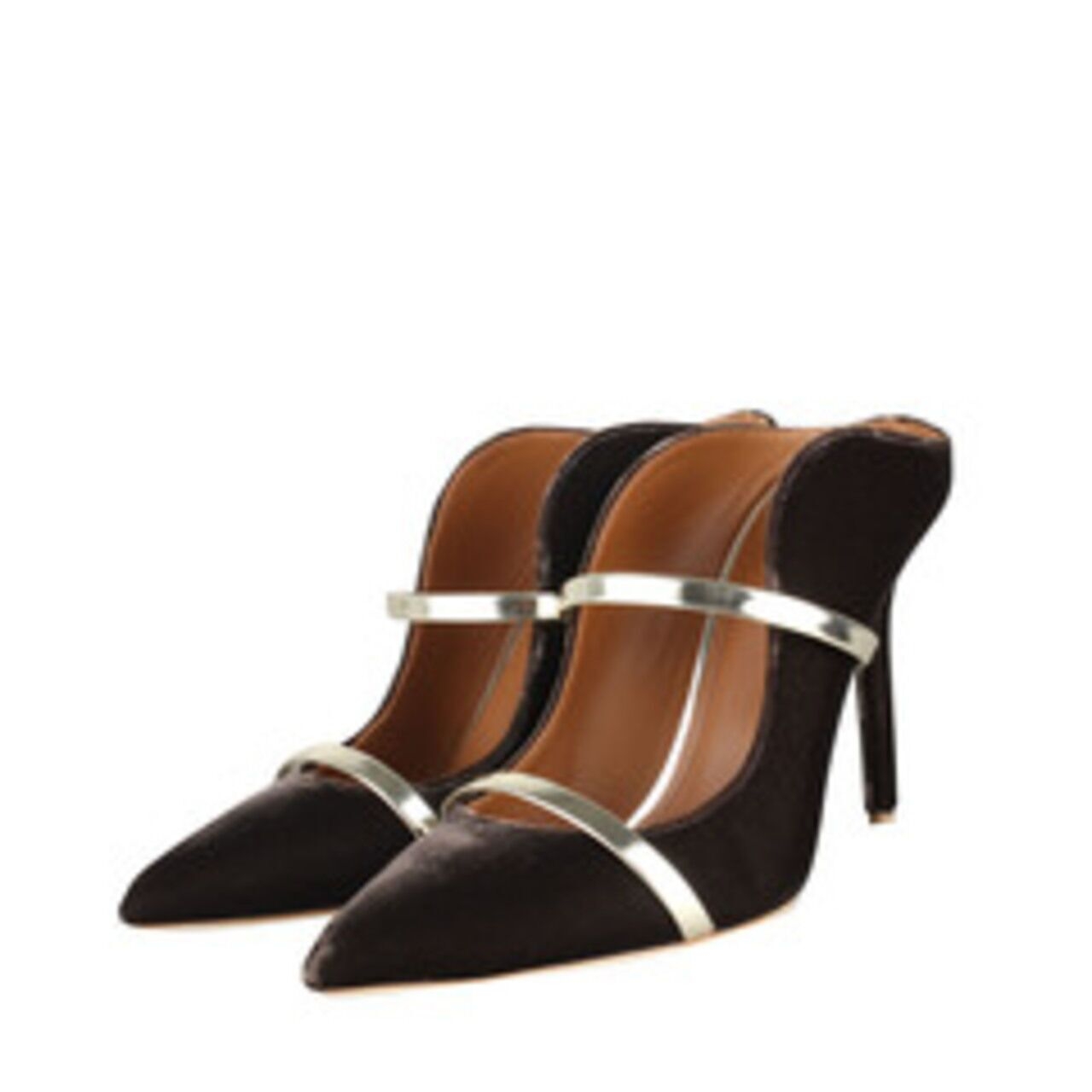 Malone Soulier Maureen Mules In Velvet Heels