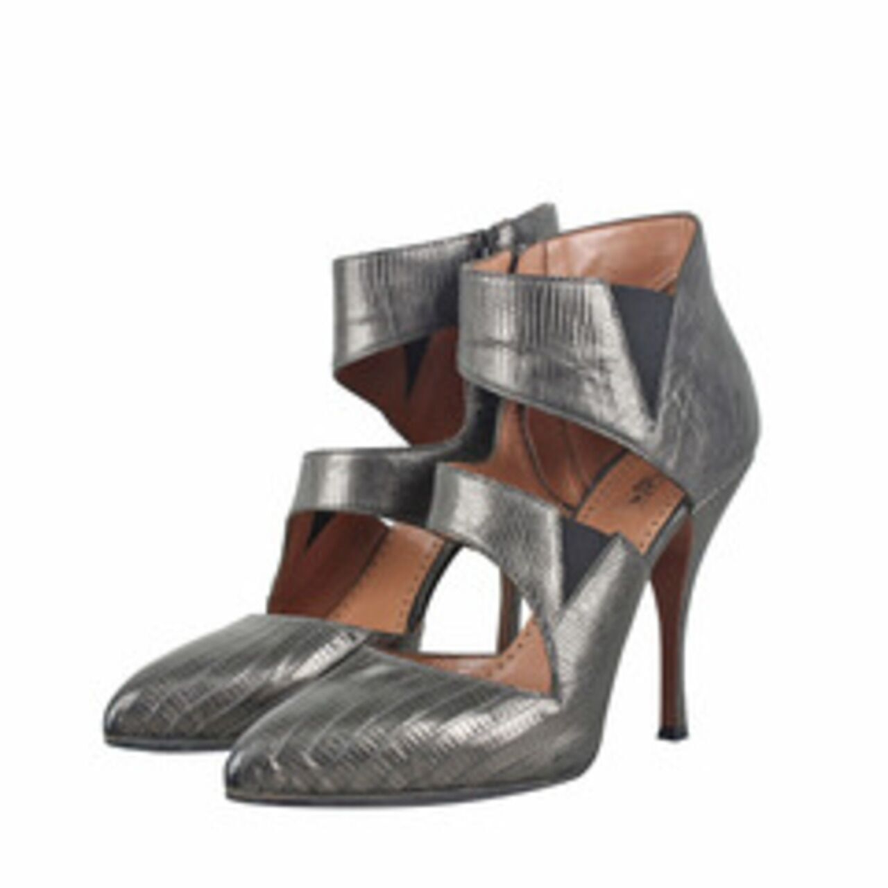 Alaia Metallic Metal Leather Stille Heels