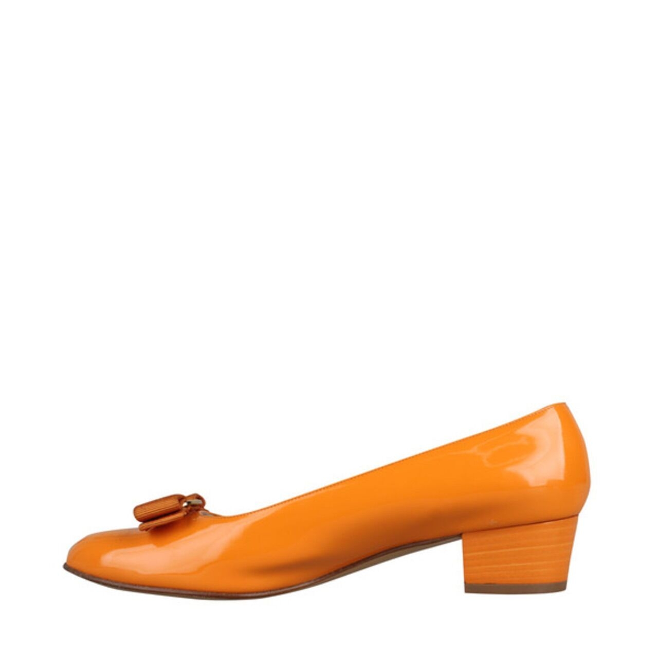 Salvatore Ferragamo Miss Vara Mid Heels in Orange