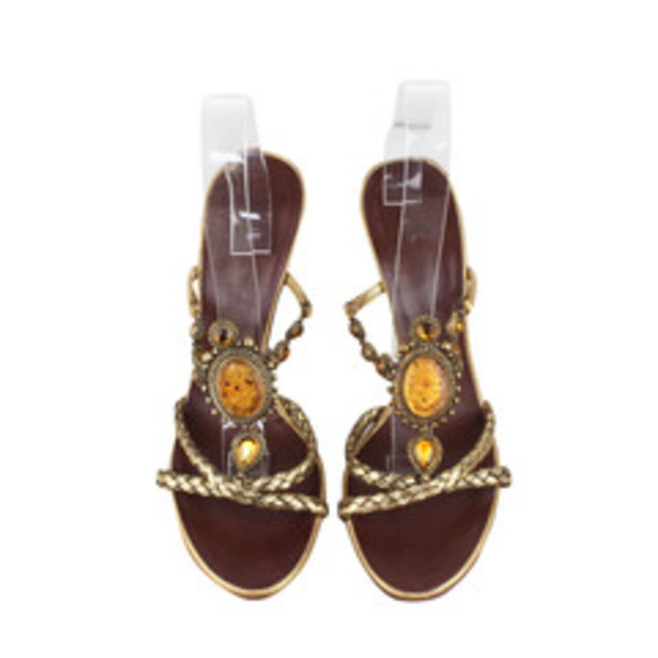 Giuseppe Zanotti taz 90 Sandalo Zambia Gold Heels