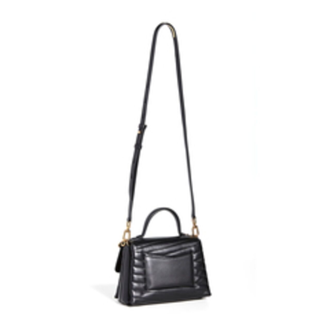 Tory Burch Kira Chevron Top Handle in Black Satchel