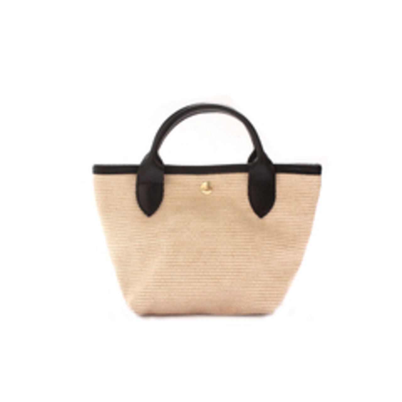 Longchamp Le Pliage Heritage Leather Logo Straw Bags In Black Satchel