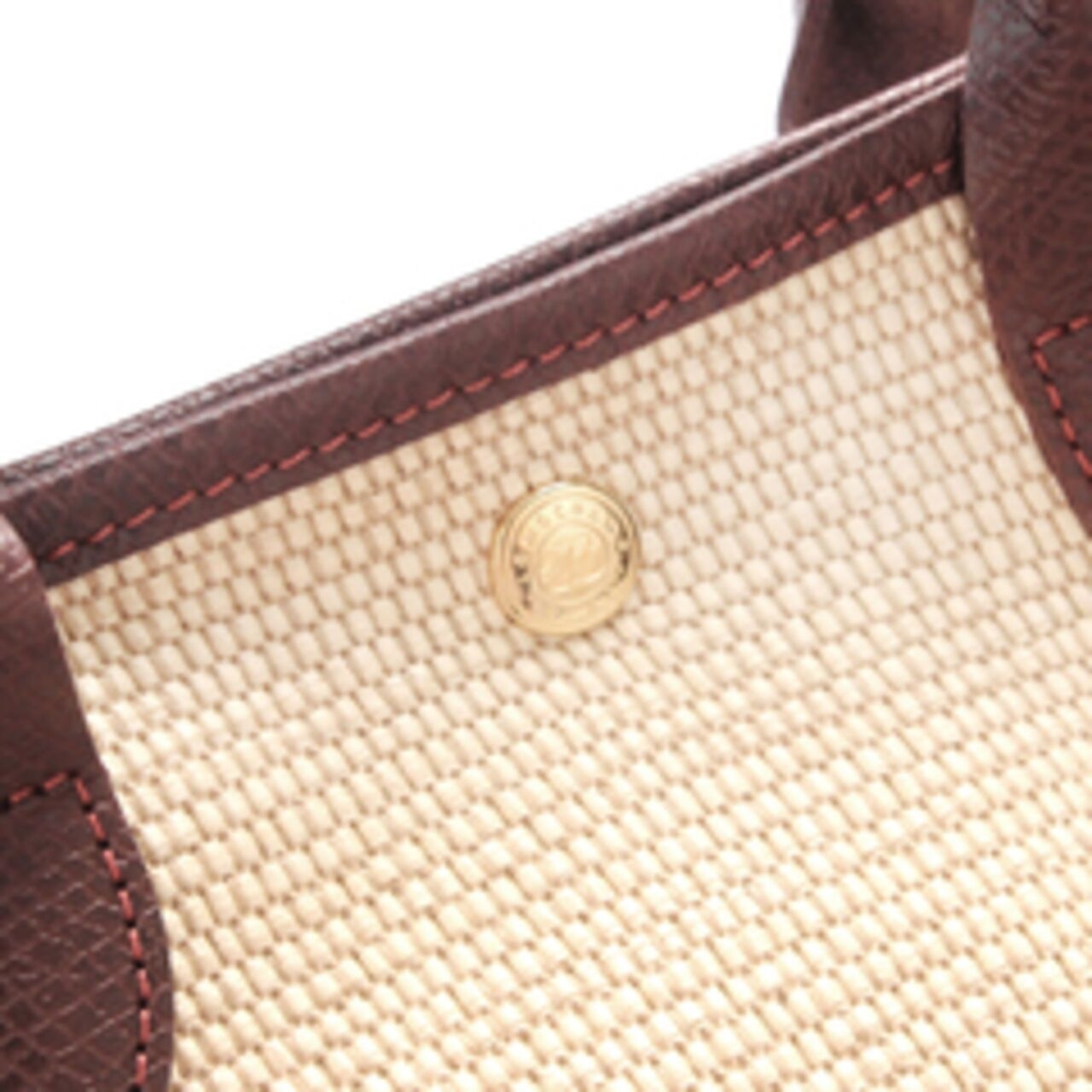 Longchamp Le Pliage Heritage Leather Logo Straw Bags In Red Satchel