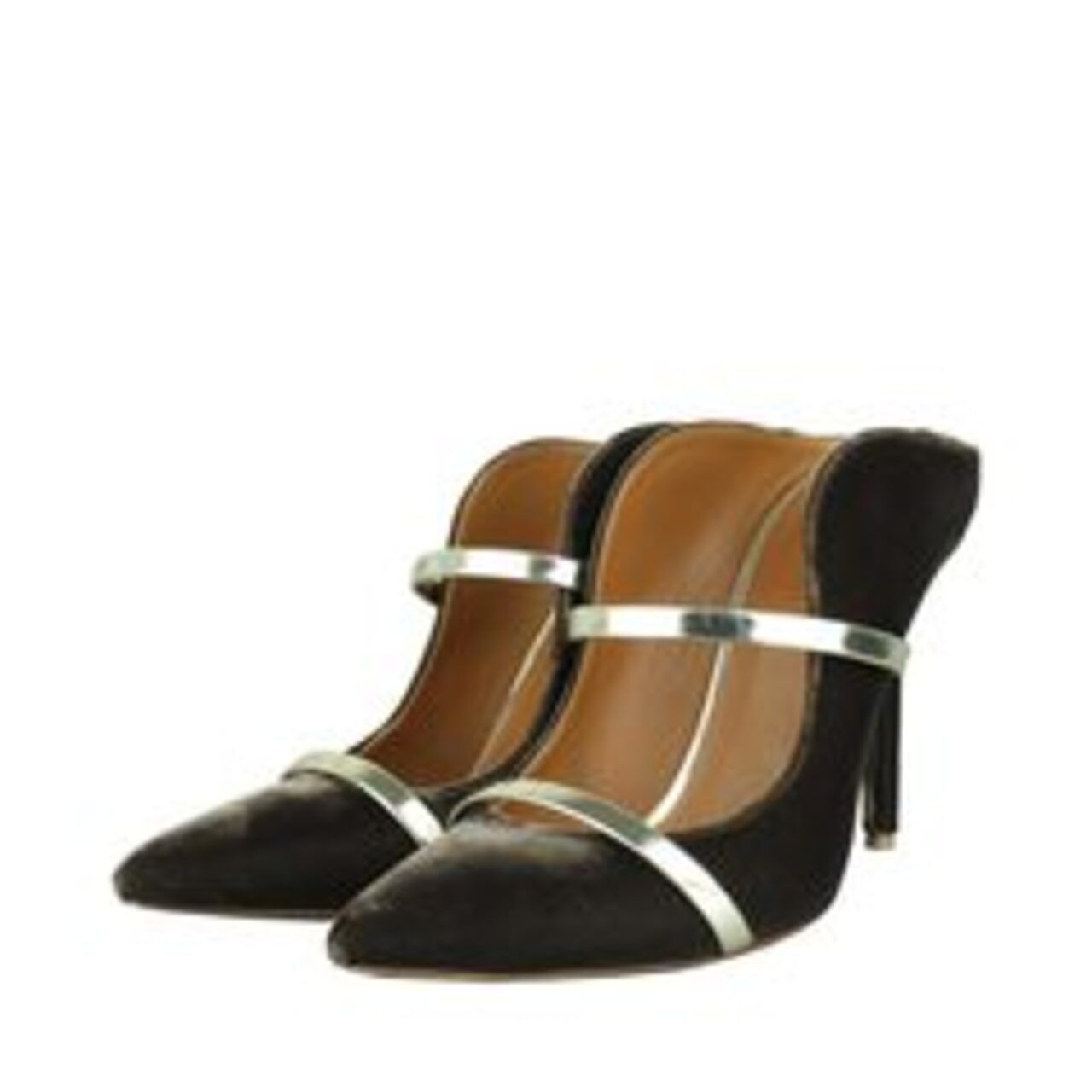 Malone Soulier Maureen Mules In Velvet Heels