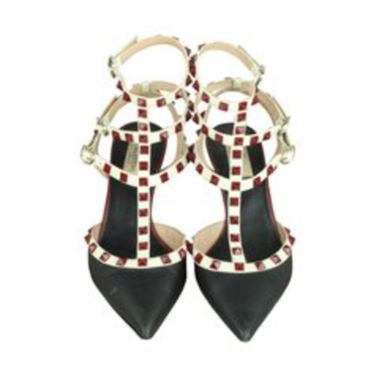 Valentino Garavani Rockstud Calfskin Ankle Strap Pump 65 MM Heels