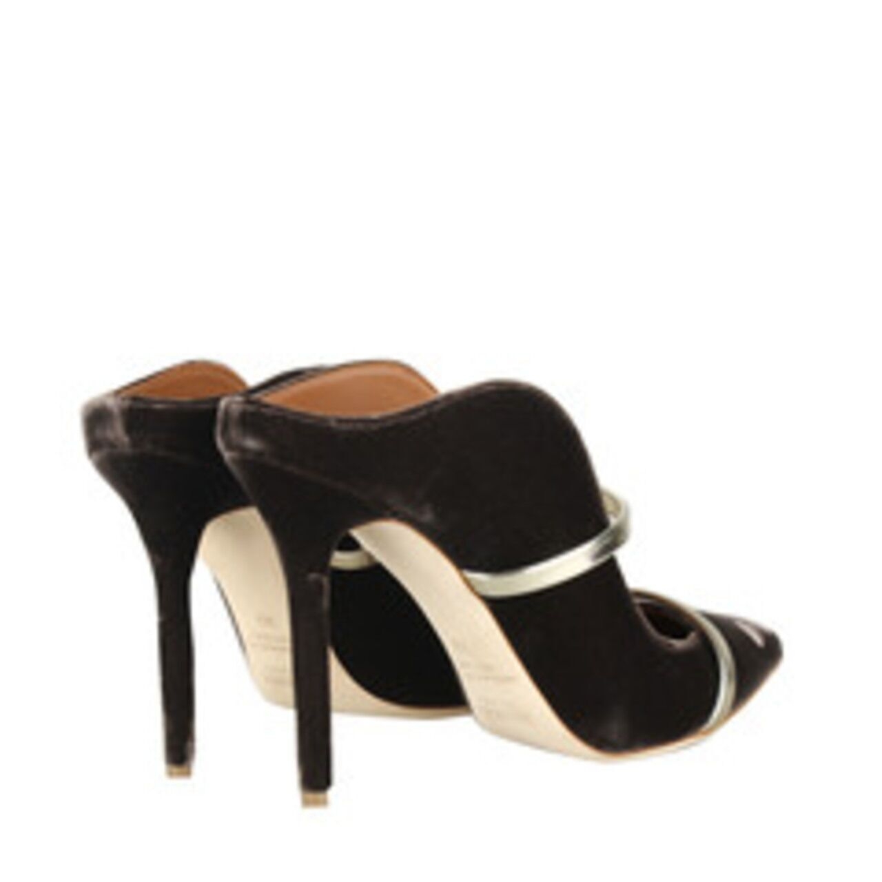 Malone Soulier Maureen Mules In Velvet Heels