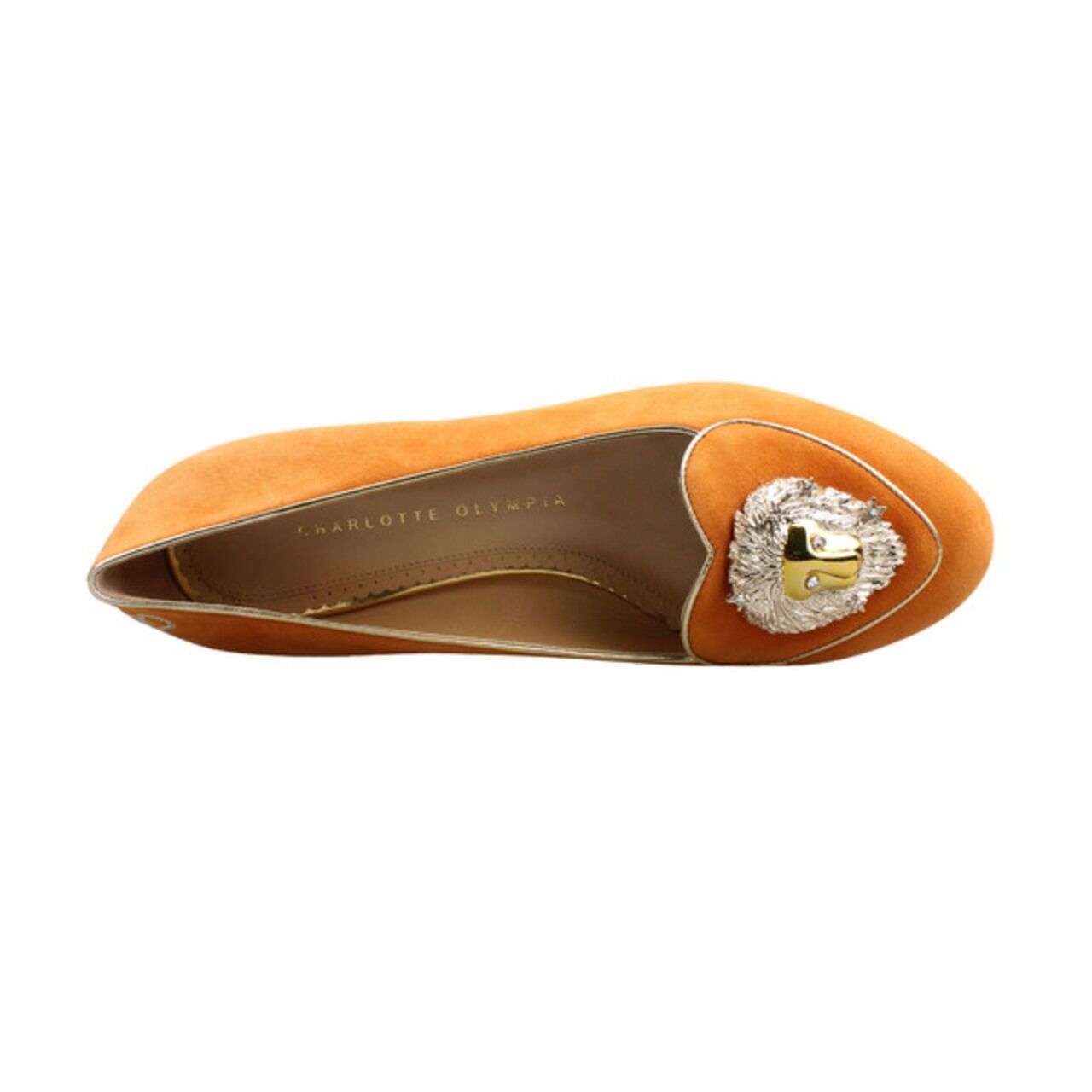 Charlotte Olympia Leo Orange Suede