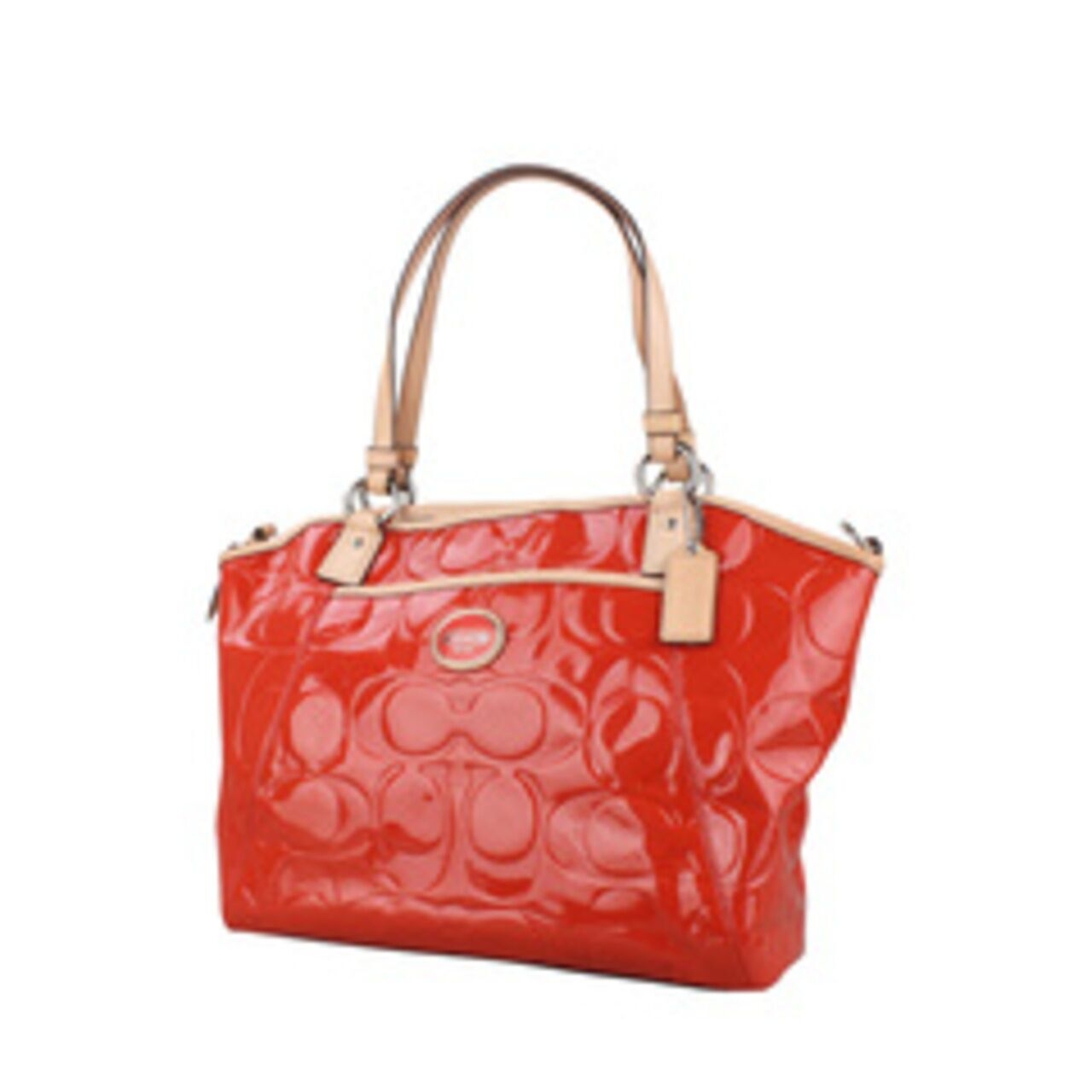 Coach Signature Patent Leather Satchel
