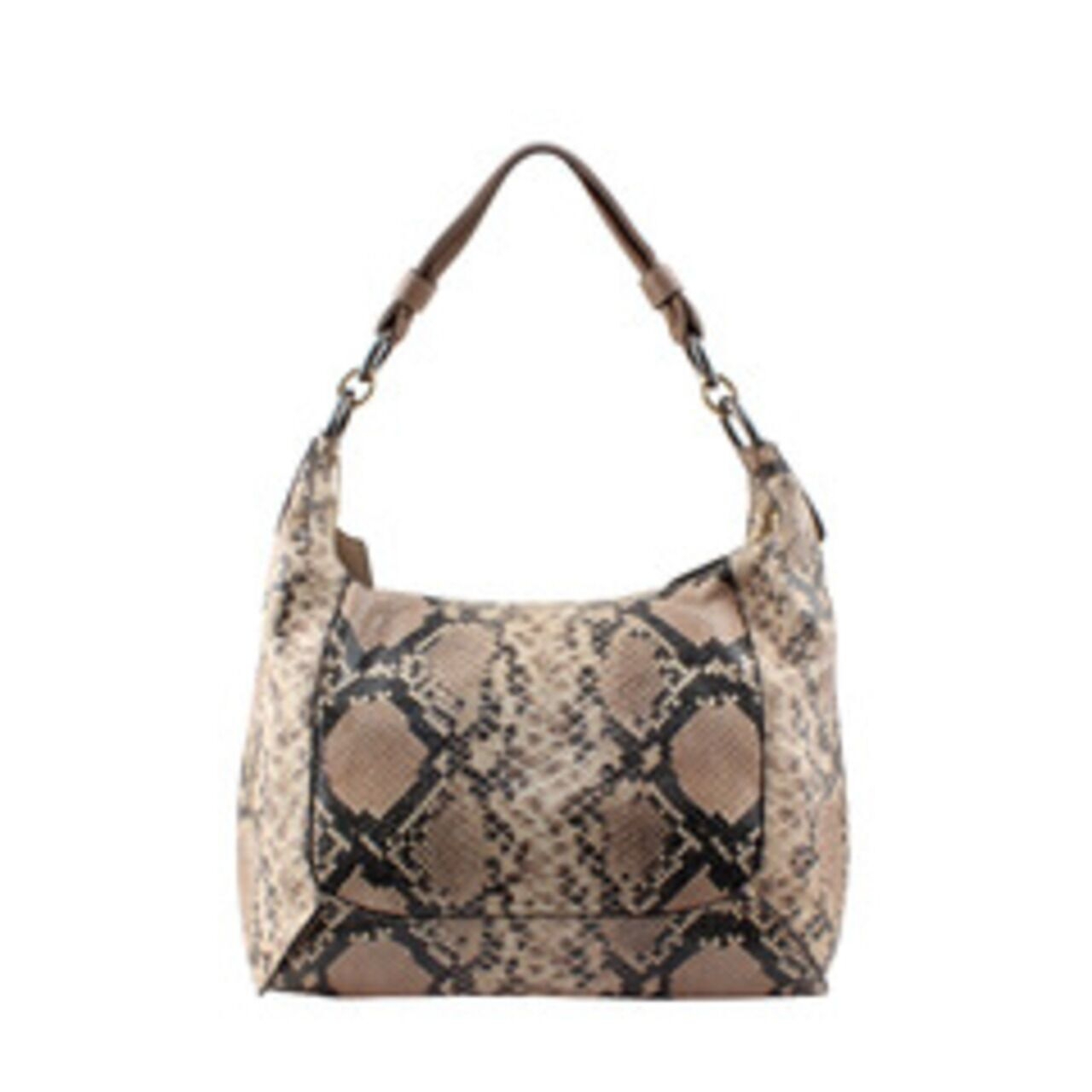 Coach Kristin Leather Embossed Python Round Satchel