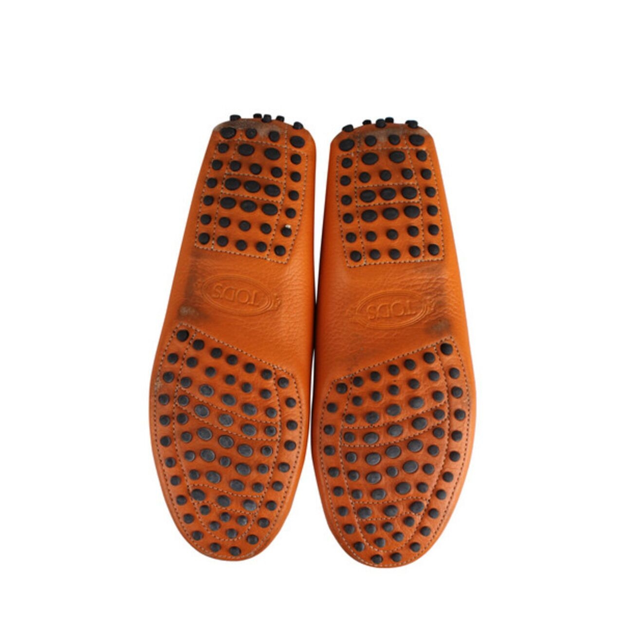 Tod's Gommino Driving Shoes in Orange Flats