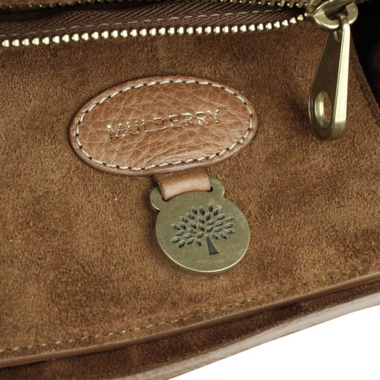 Mulberry Brown Croc Embossed Leather Bayswater Satchel