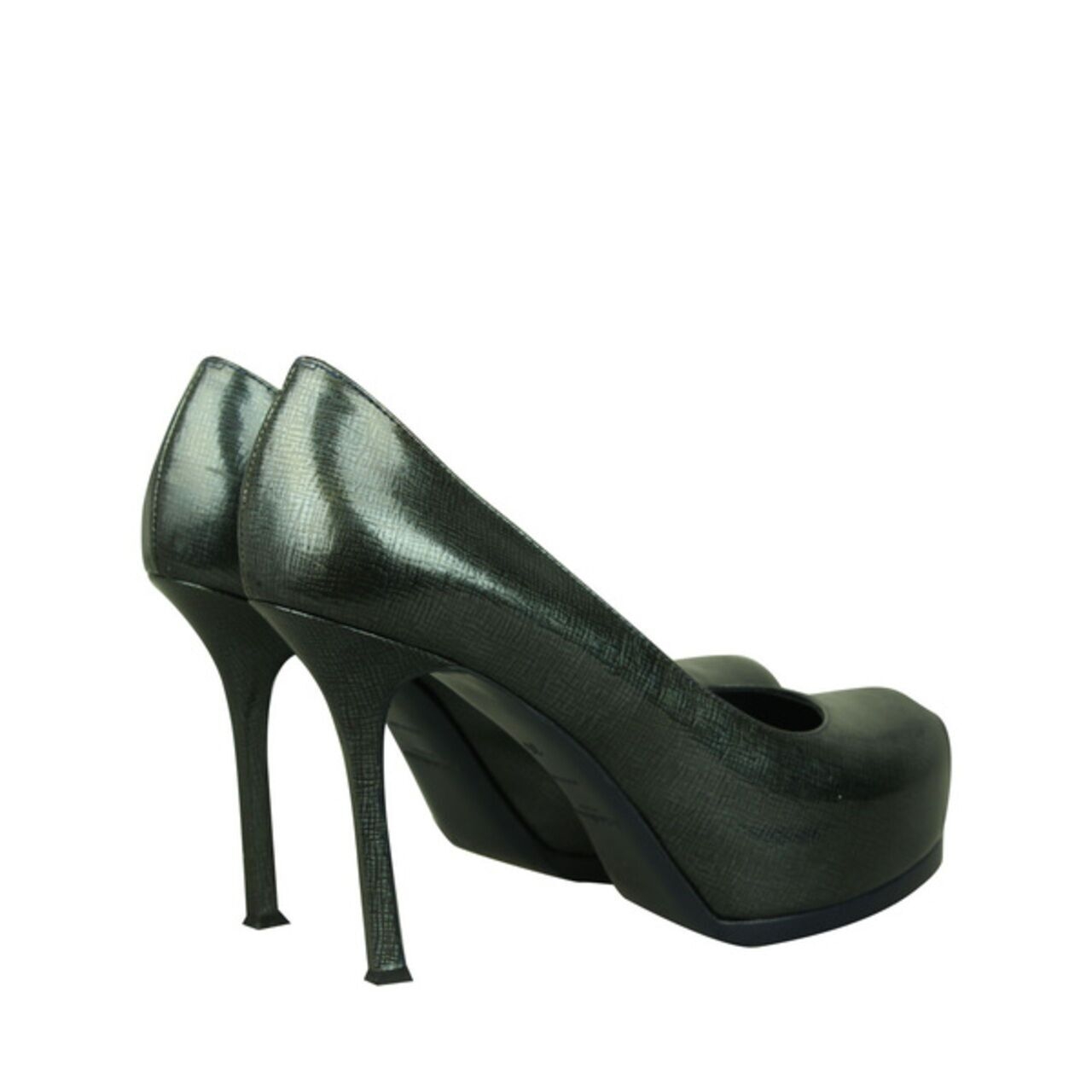 Saint Laurent Green Patent Stilleto Platform
