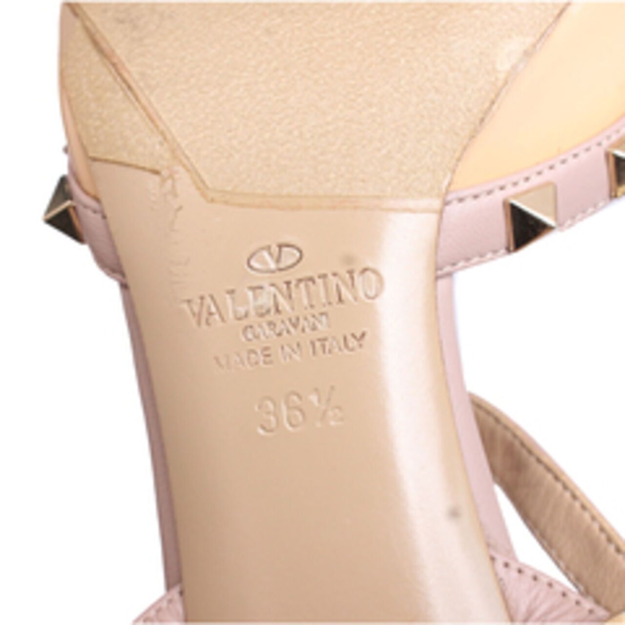 Valentino Kitten Heels Rockstud Caged Pumps Nude Heels