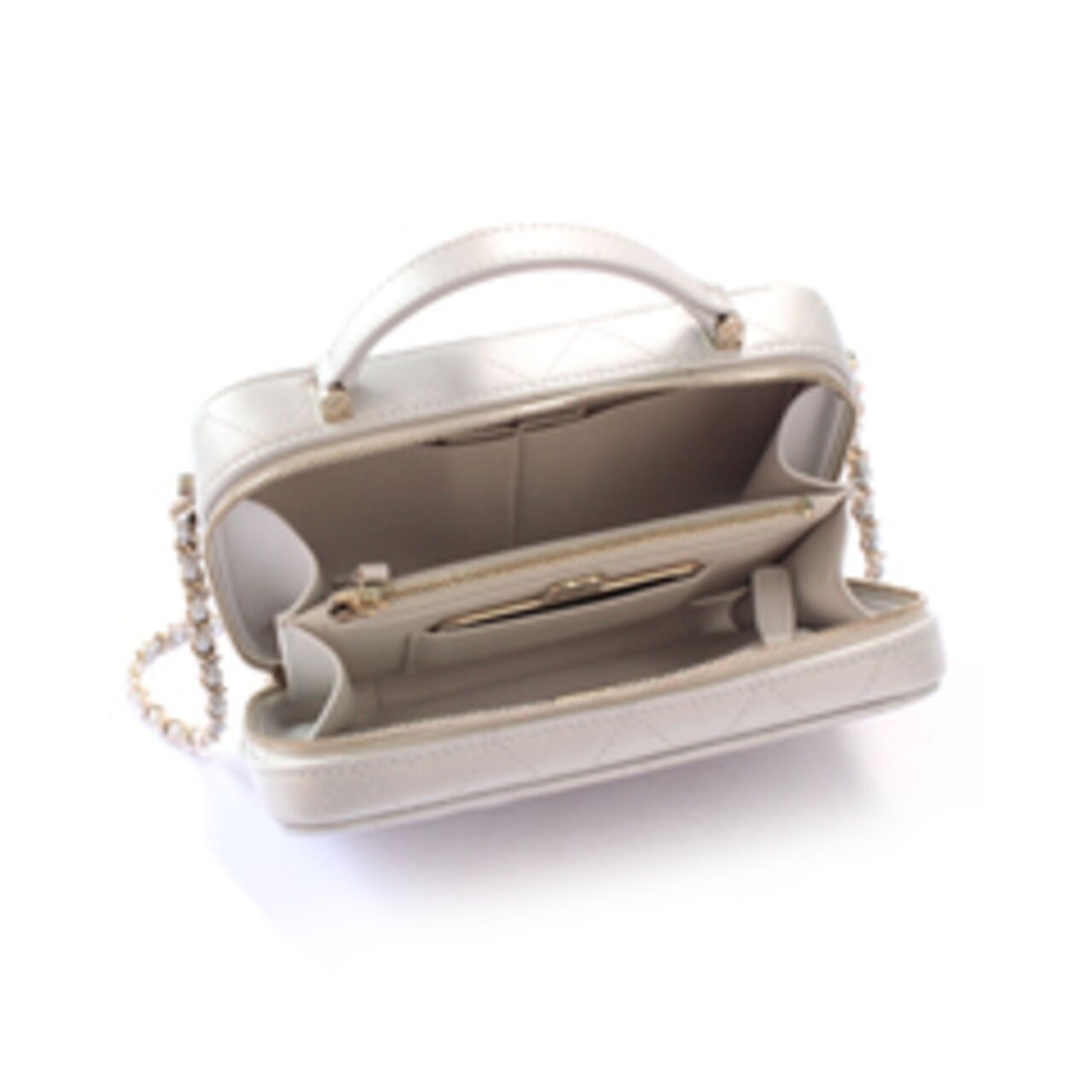 Chanel Camera Bag Top Handle in White Sling Bag