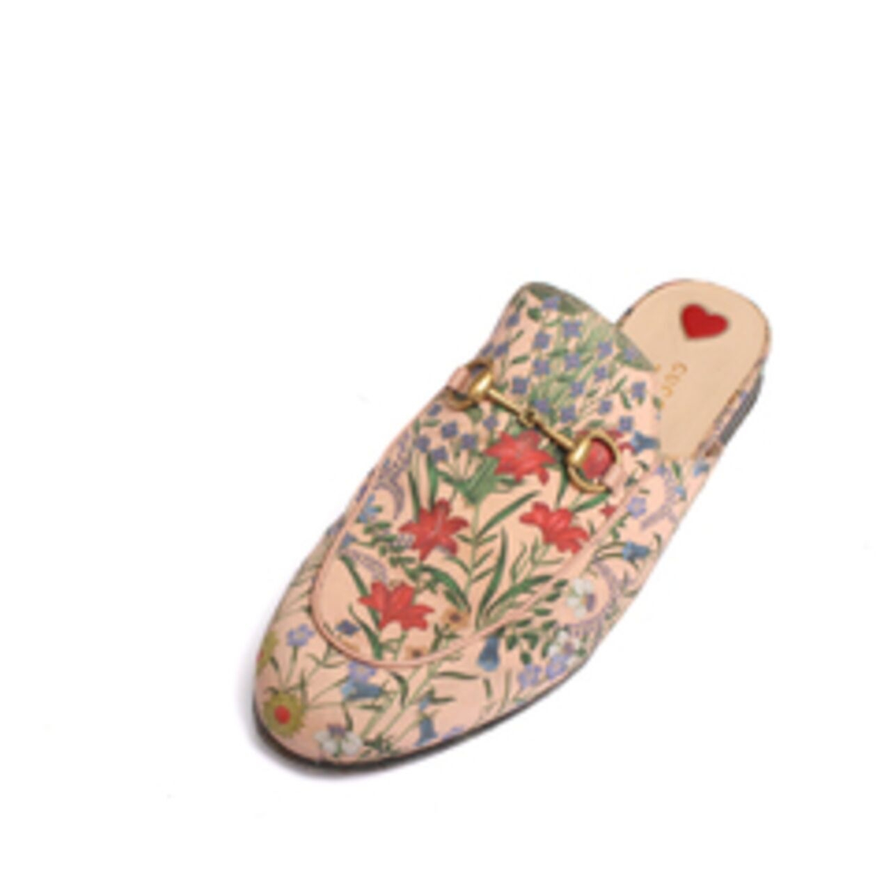 Gucci Flora Horsebit Mule Pink Sandals