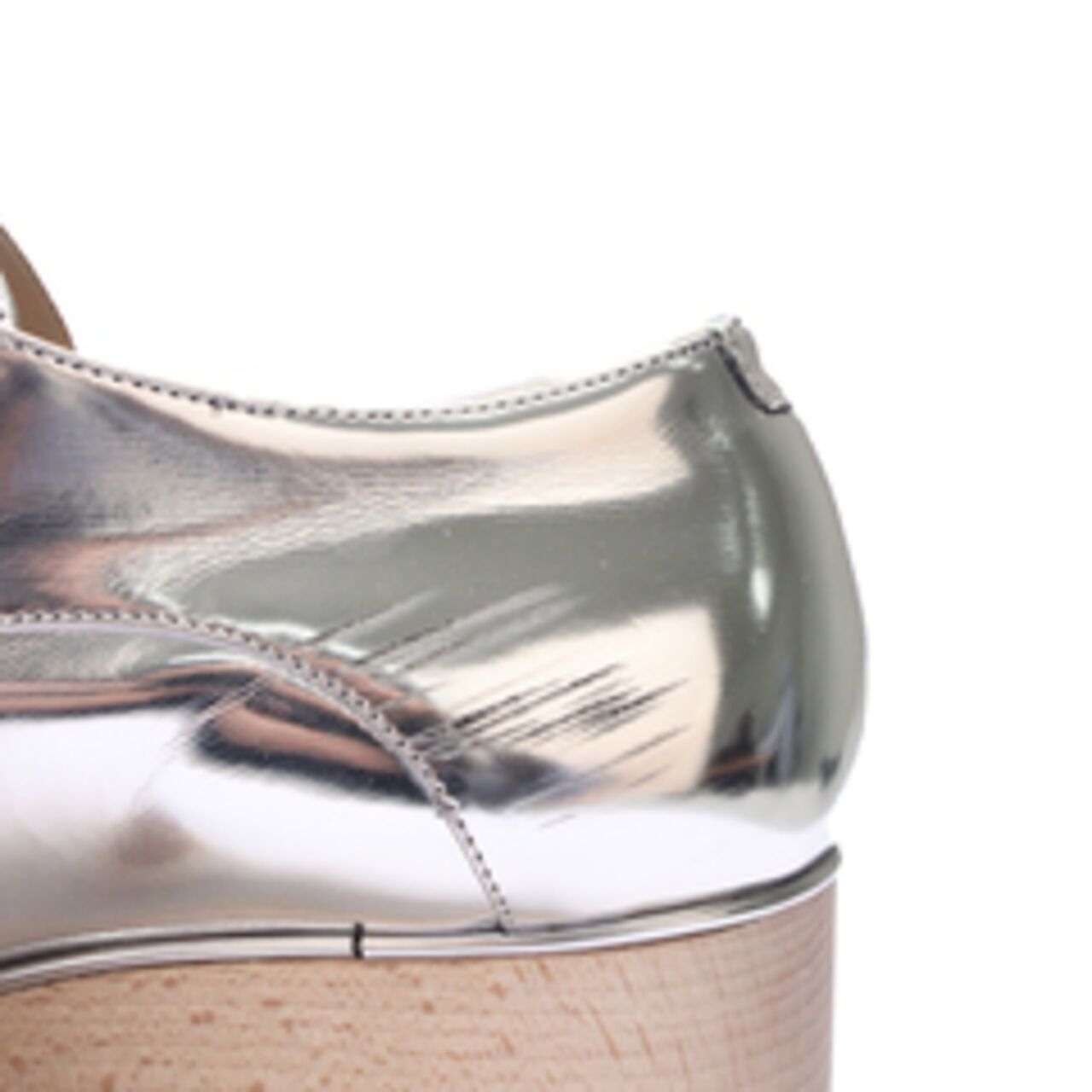 Stella McCarney Elyse Metallic Silver Platform Derby Sneakers