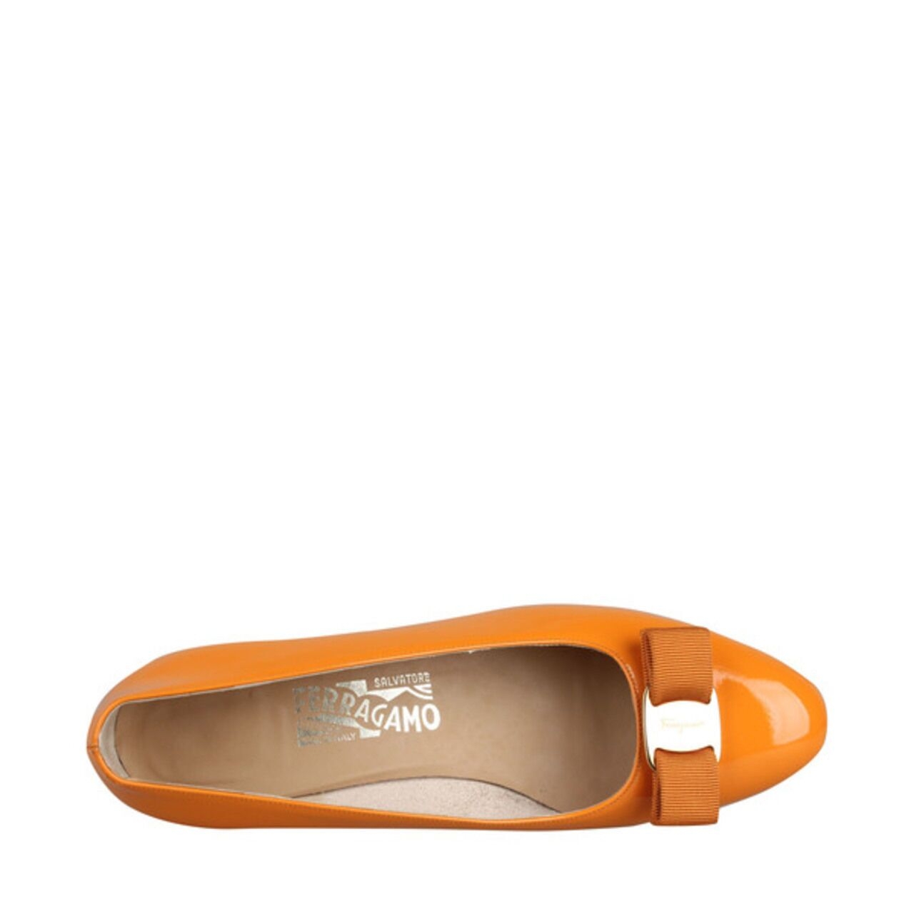 Salvatore Ferragamo Miss Vara Mid Heels in Orange