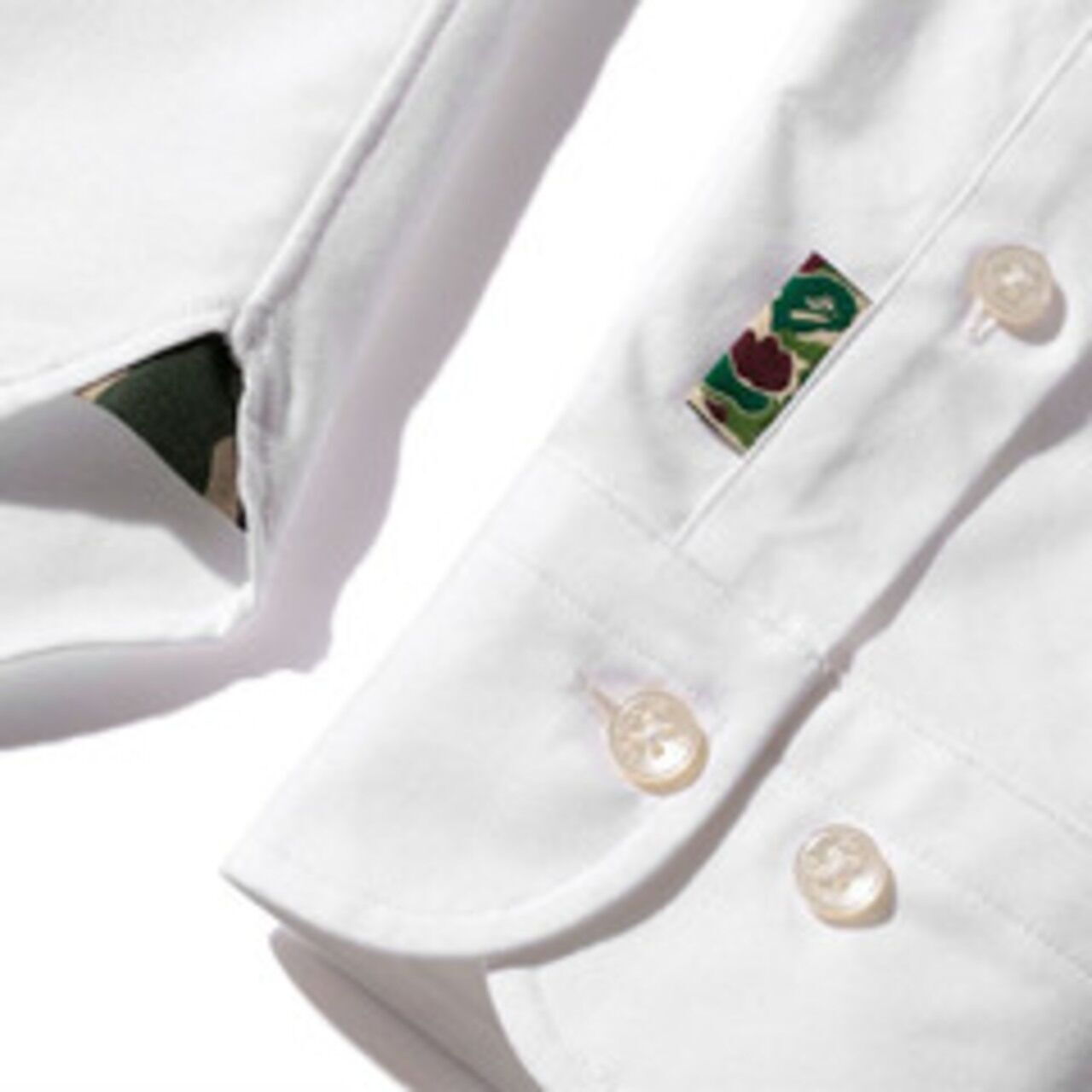 A Bathing Ape Color Camo Crewneck in White Shirt