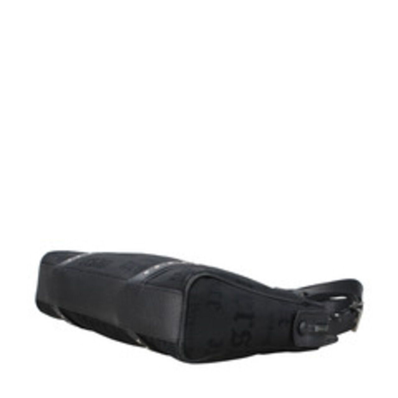Versace Black Canvas Logo Handbag