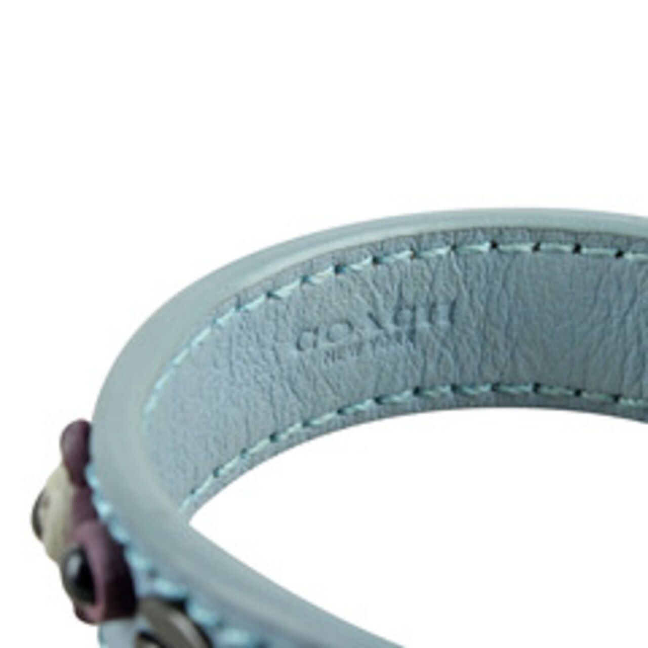 Coach Ranch Floral Flower Leather Buckle Bracelet