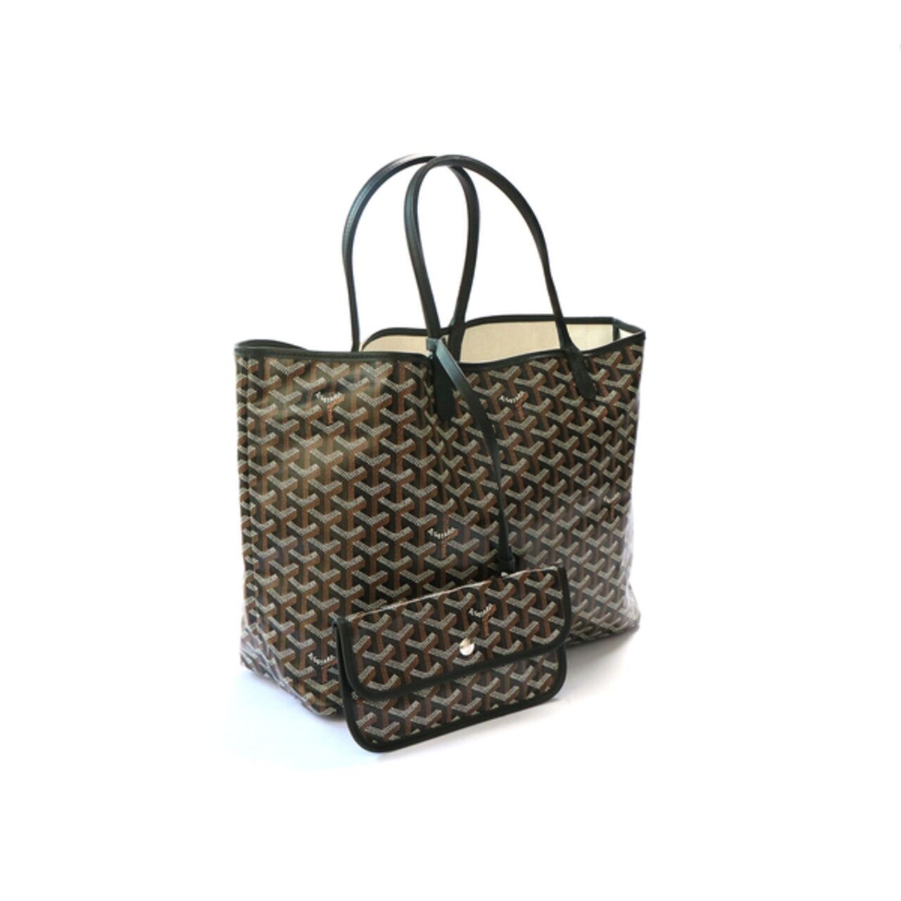 Goyard ST Louis PM Chevron Bag In Black #4