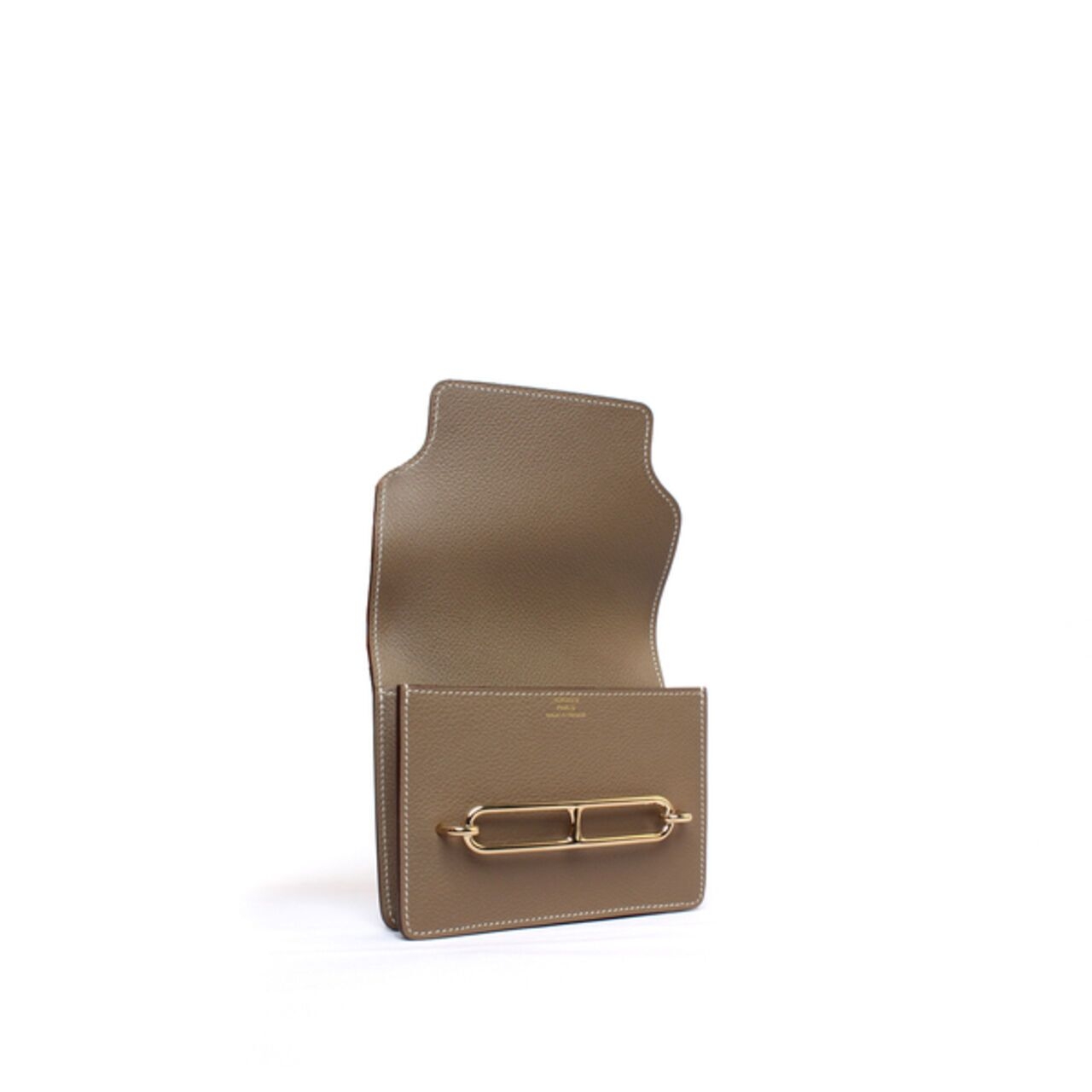 Hermes Roulis Slim Wallet Etoupe Chevre Mysore