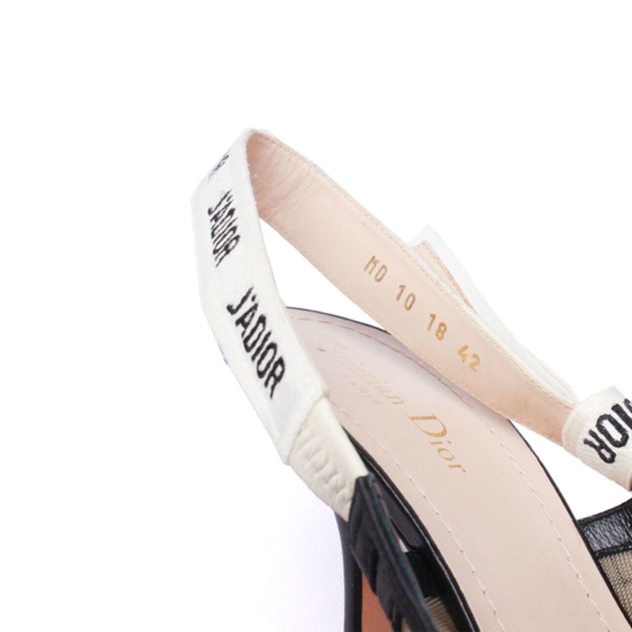Christian Dior Black Mesh J'Adior Slingback Pumps