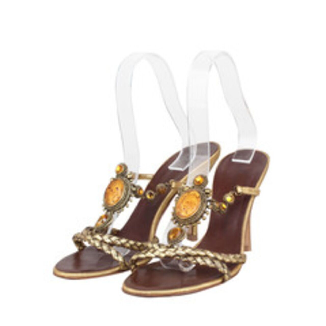 Giuseppe Zanotti taz 90 Sandalo Zambia Gold Heels