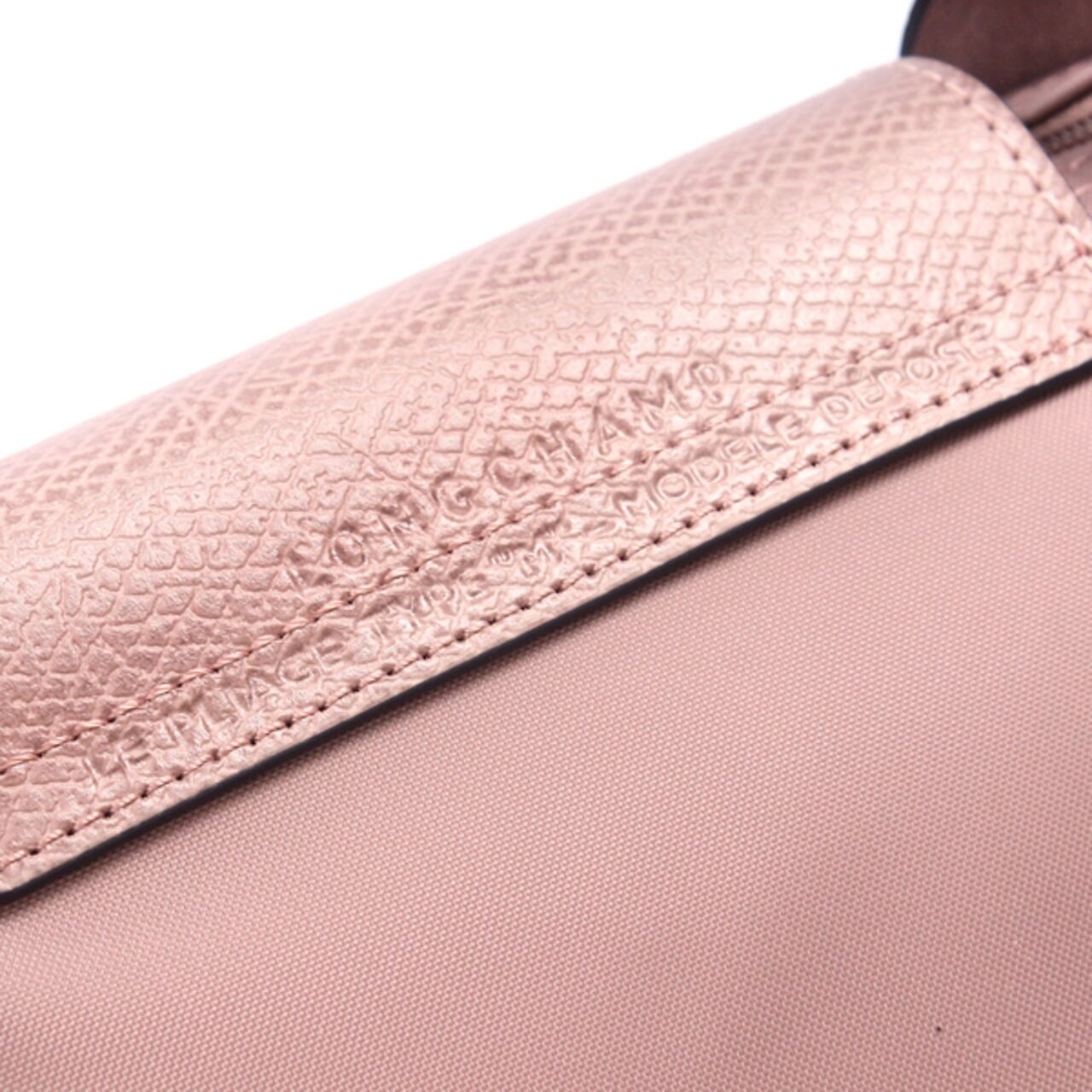 Longchamp Le Pliage Hawthorn Club Tote Medium Short Handle Bag Antique Pink