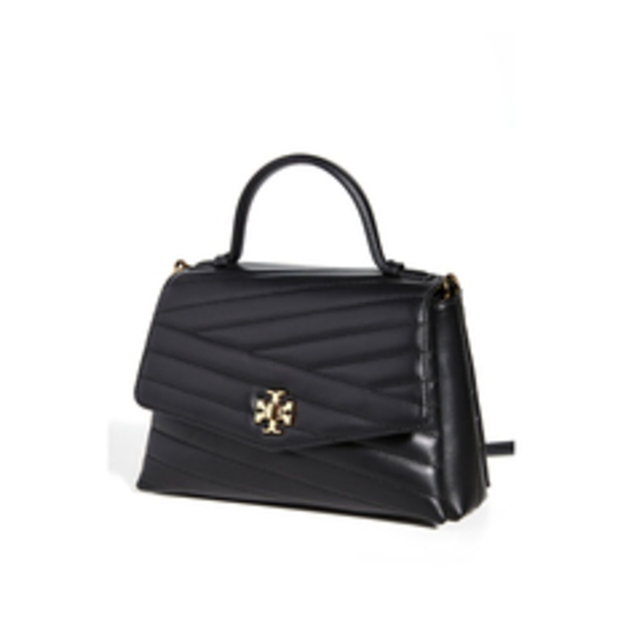 Tory Burch Kira Chevron Top Handle in Black Satchel