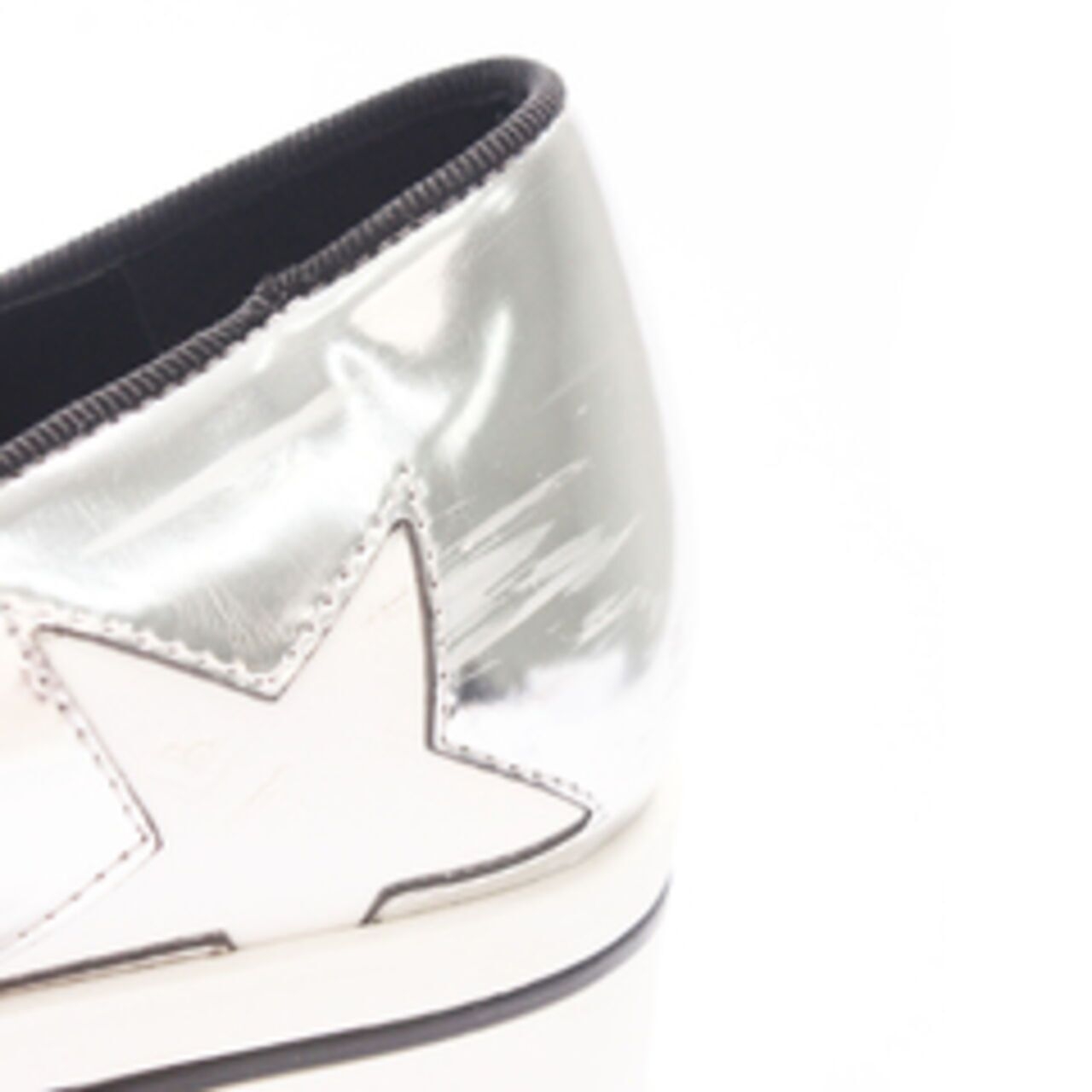 Stella McCarney Silver Star Platform Binx Sneakers In Metallic Sneakers