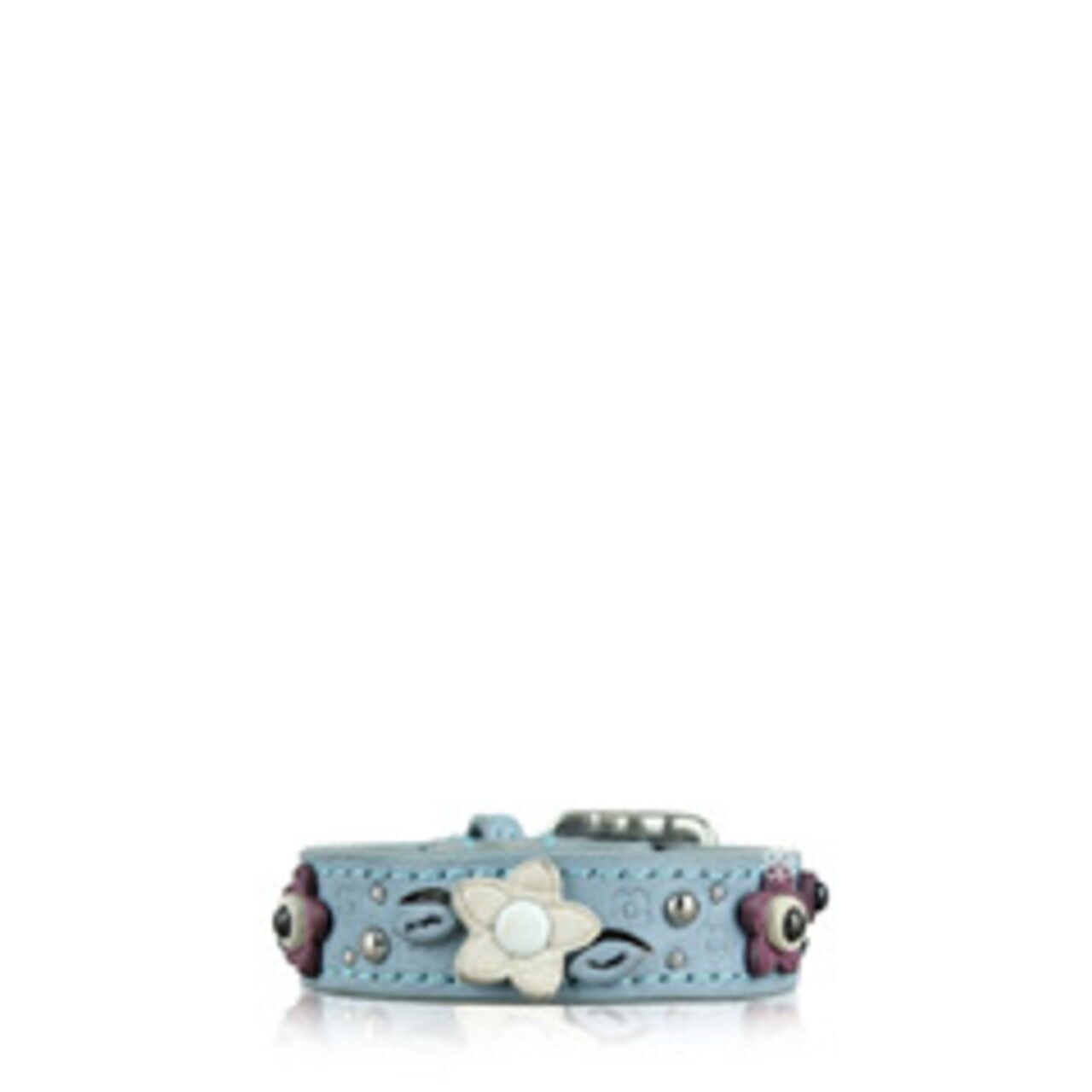 Coach Ranch Floral Flower Leather Buckle Bracelet