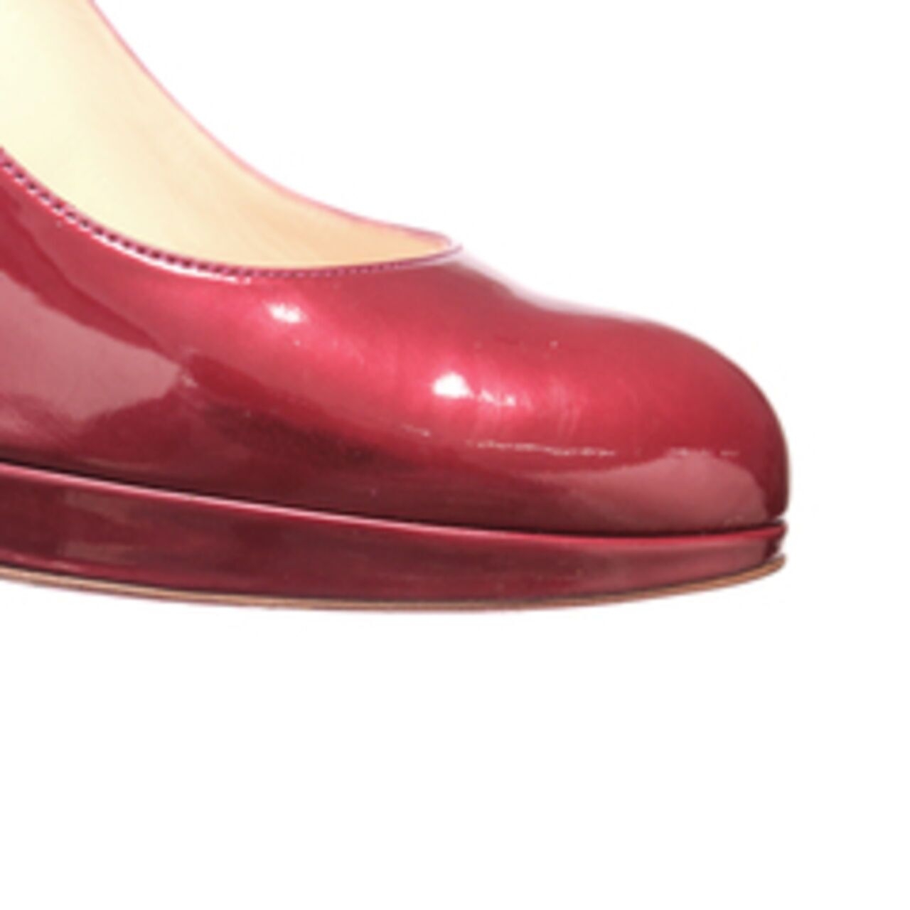Christian Louboutin Closed Toe Pumps Heels In Red Wine Heels