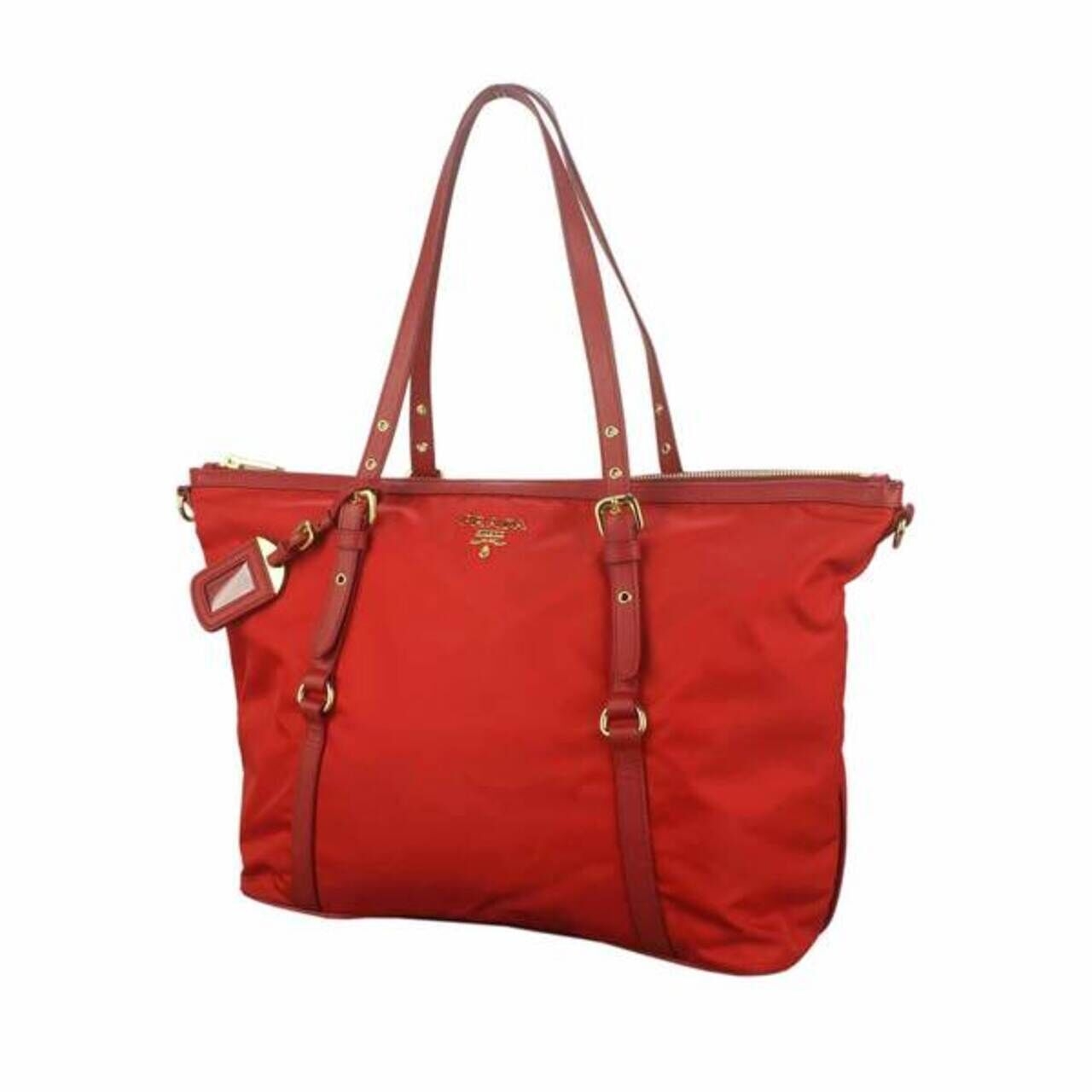 Prada Tessuto Nylon Tote in Red