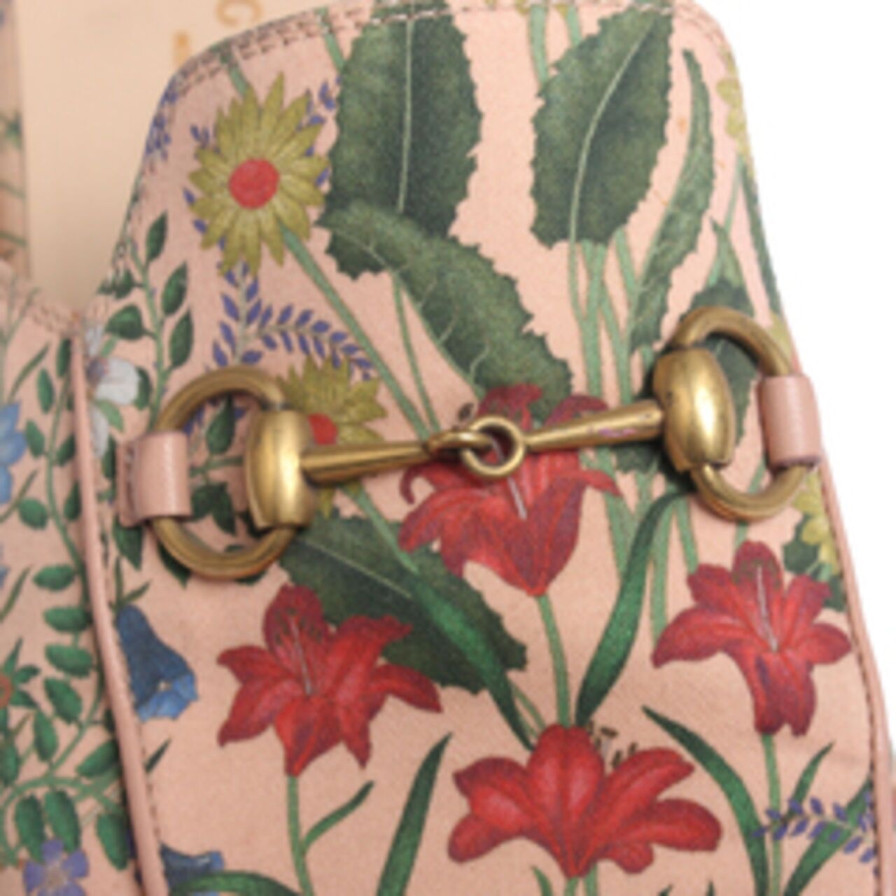 Gucci Flora Horsebit Mule Pink Sandals
