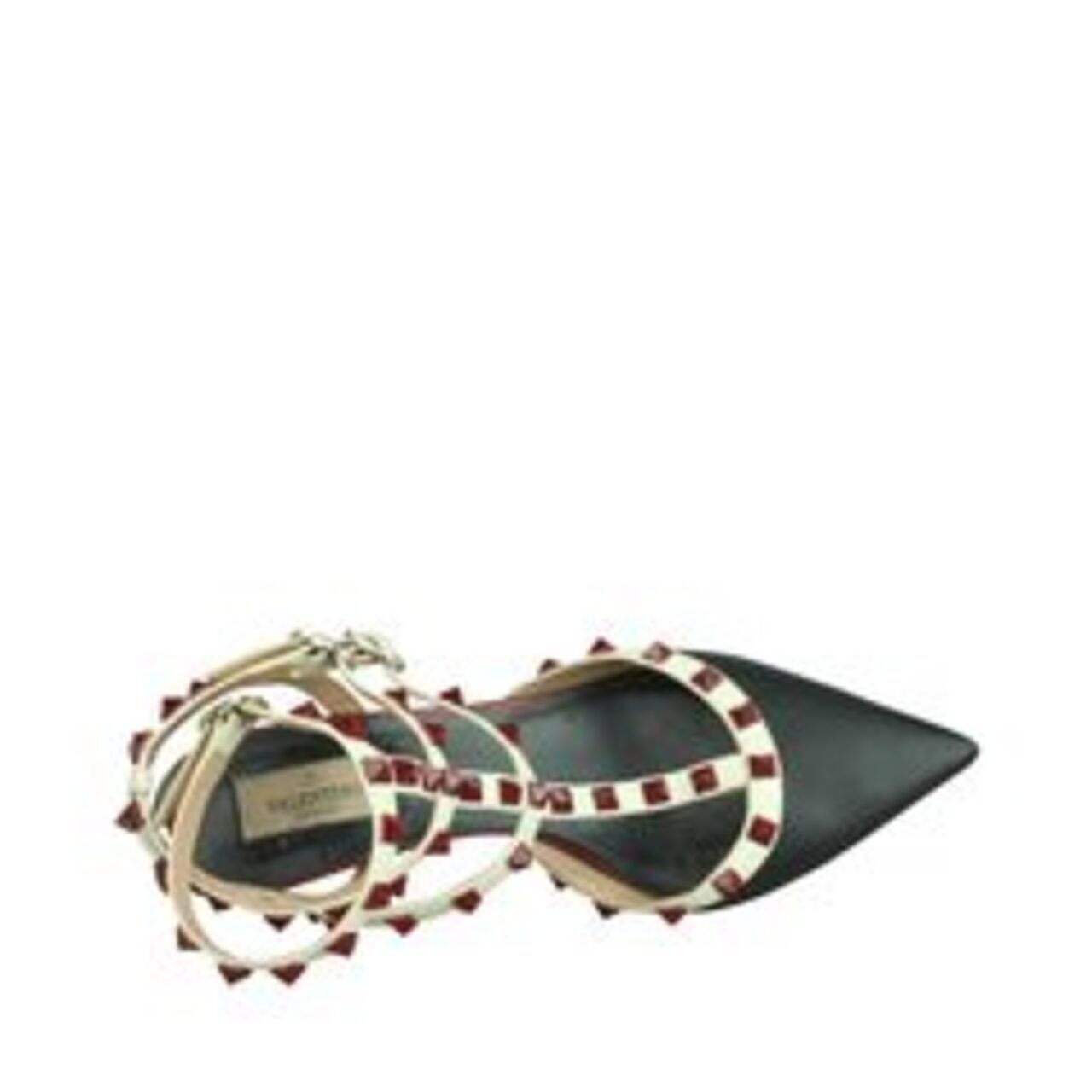 Valentino Garavani Rockstud Calfskin Ankle Strap Pump 65 MM Heels