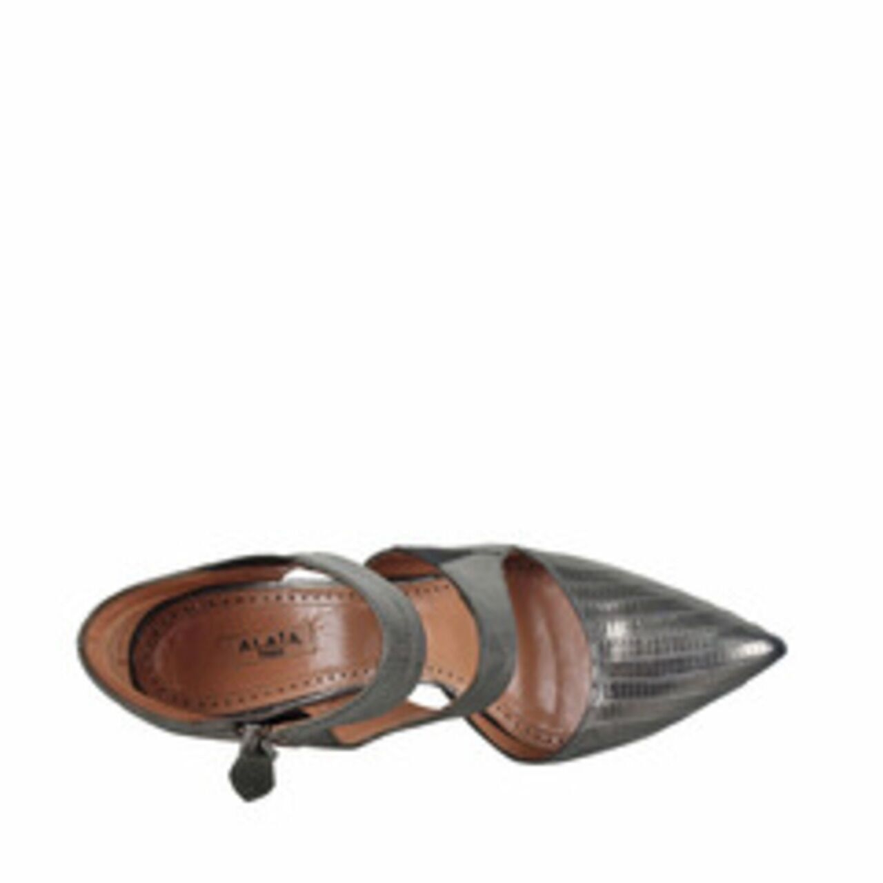 Alaia Metallic Metal Leather Stille Heels