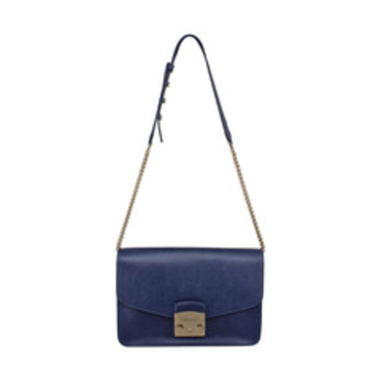 Furla Metropolis Medium Leather Navy Shoulder Bag