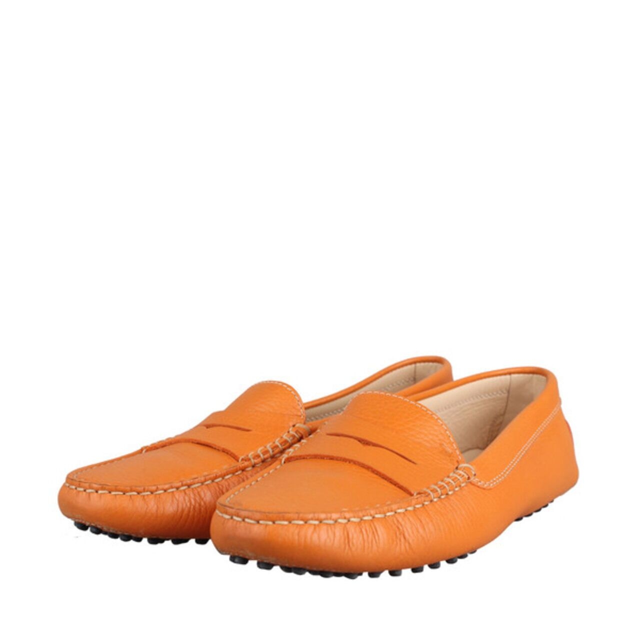 Tod's Gommino Driving Shoes in Orange Flats