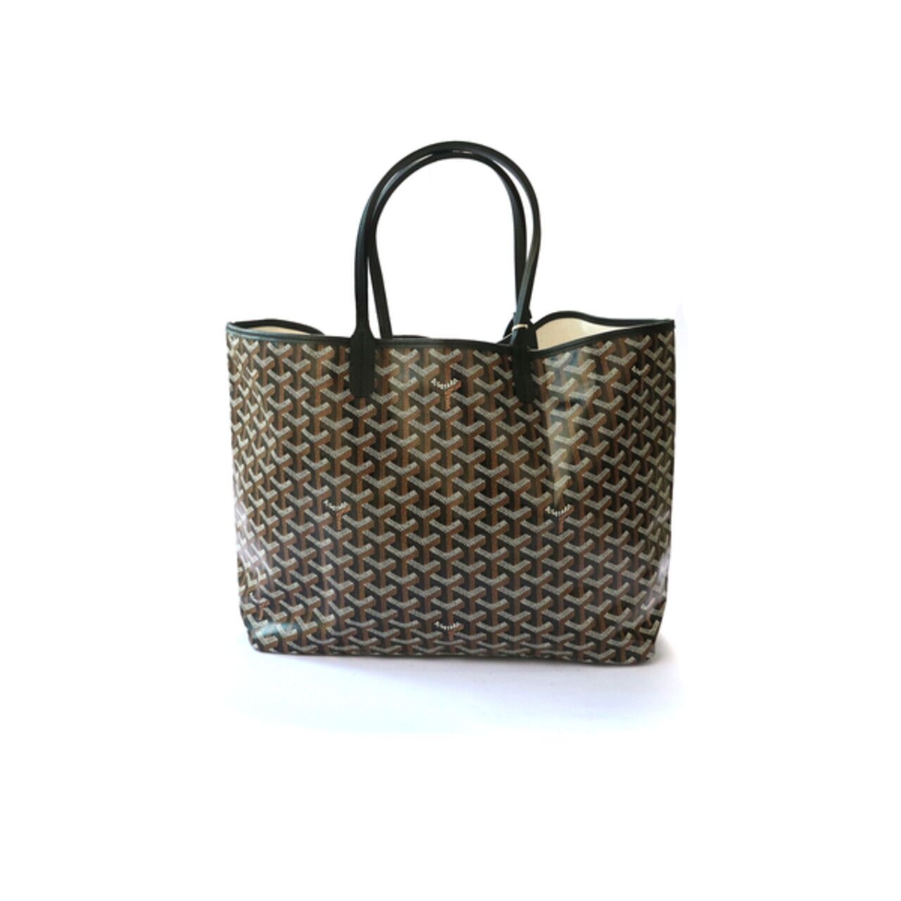Goyard ST Louis PM Chevron Bag In Black #4