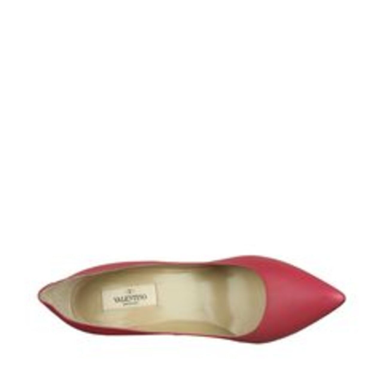 Valentino Garavani Fuschia Leather Gold Rockstud" Heel Pointed Toe Pumps Heels