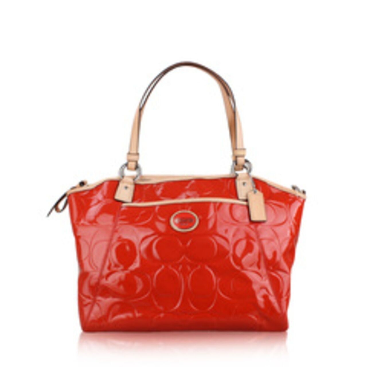 Coach Signature Patent Leather Satchel