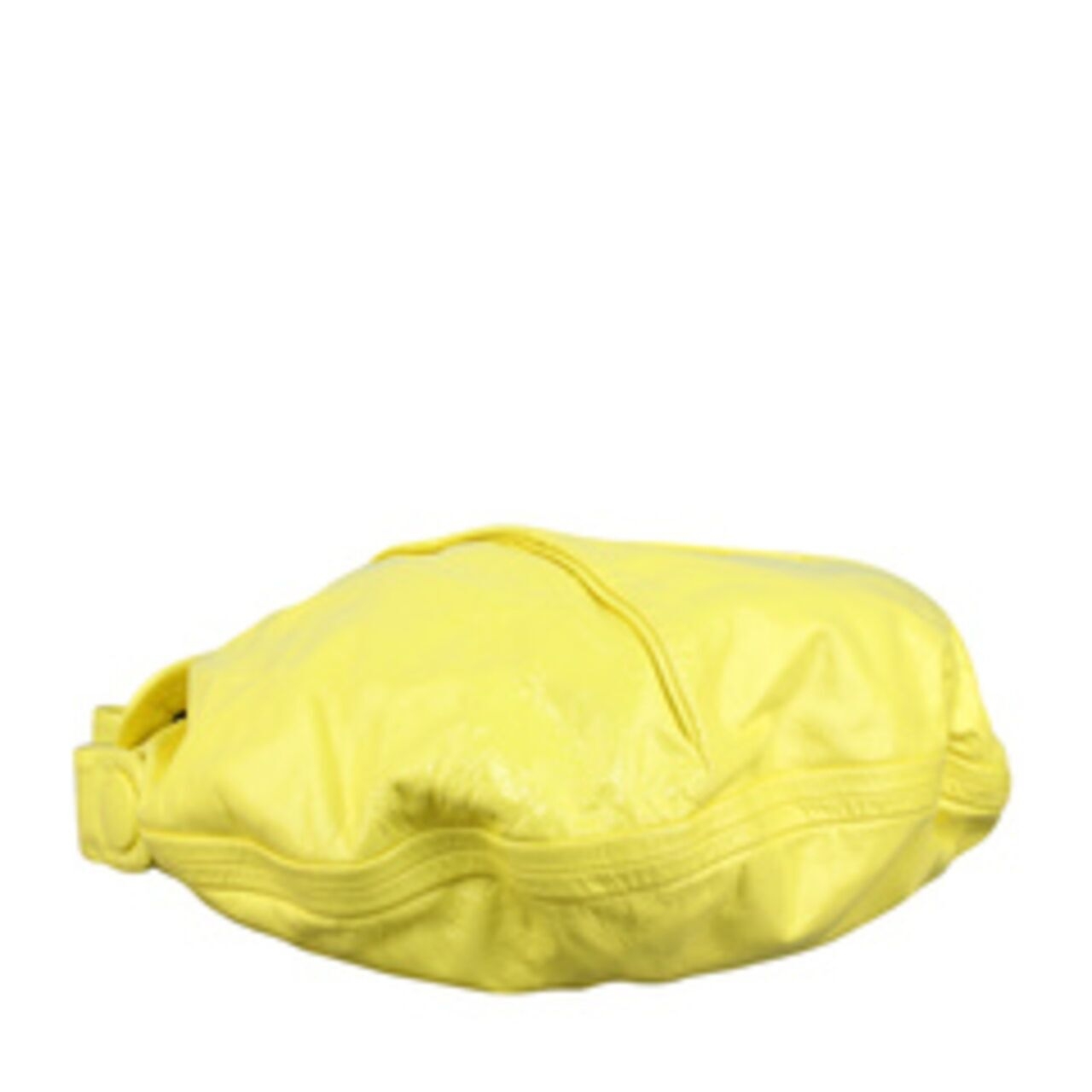 Marc by Marc Jacob Posh Turnlock Hobo Crinkled Patent Yellow Leather Shoulder Bag